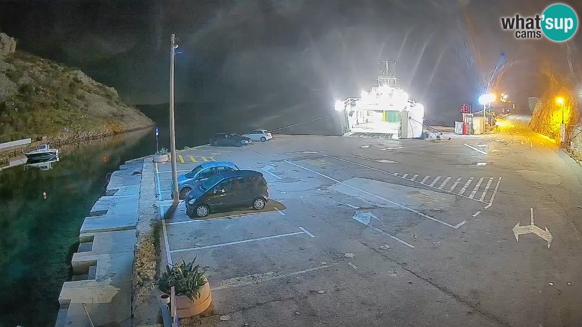 Webcam Fährhafen Prizna – zur Insel Pag
