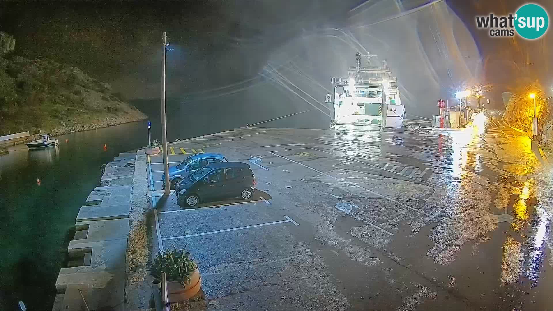 Webcam port de ferry de Prizna – vers l’île de Pag