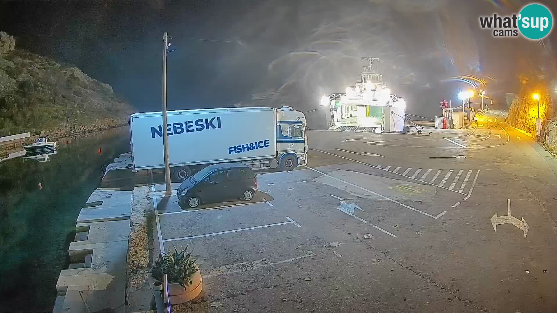 Webcam Fährhafen Prizna – zur Insel Pag