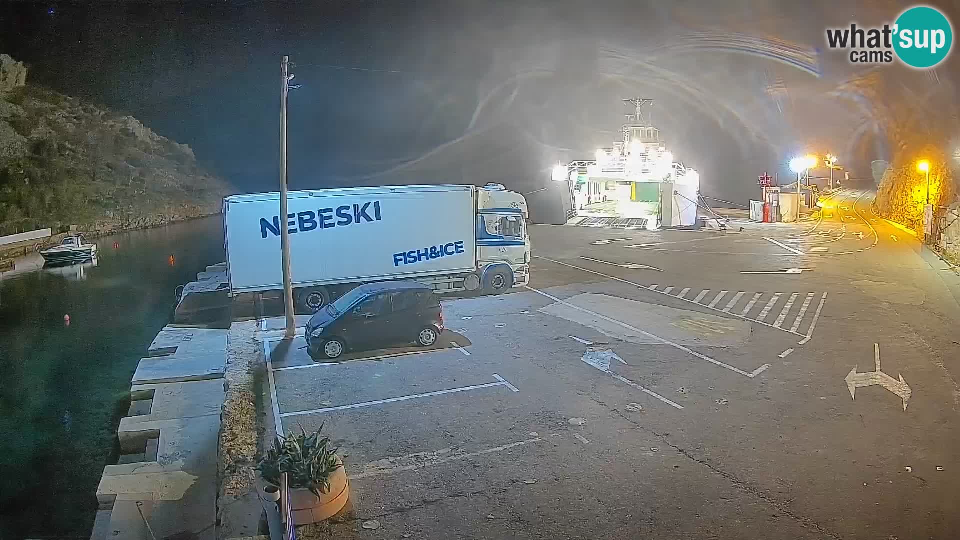 Webcam Fährhafen Prizna – zur Insel Pag