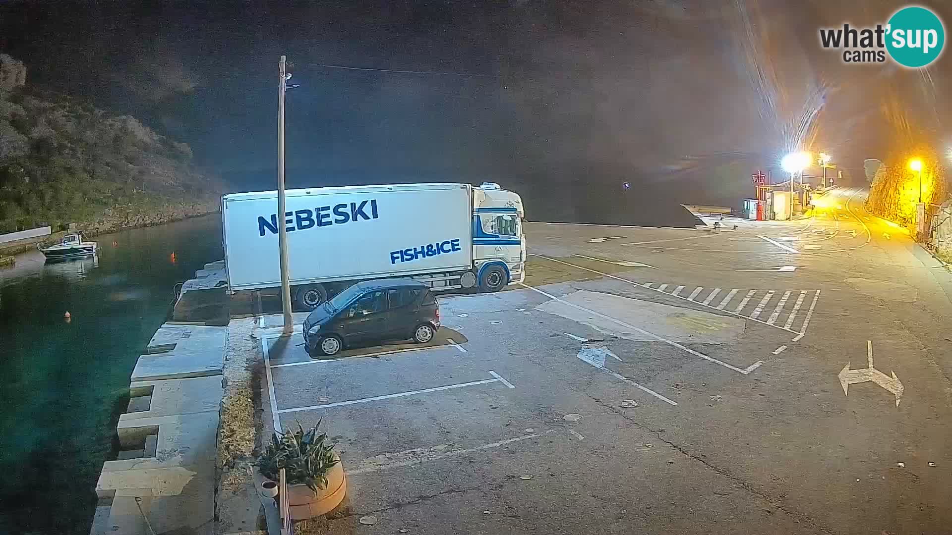 Webcam Prizna ferry port to Pag island
