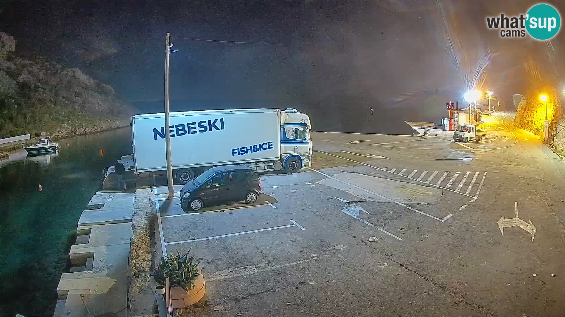 Webcam Prizna ferry port to Pag island