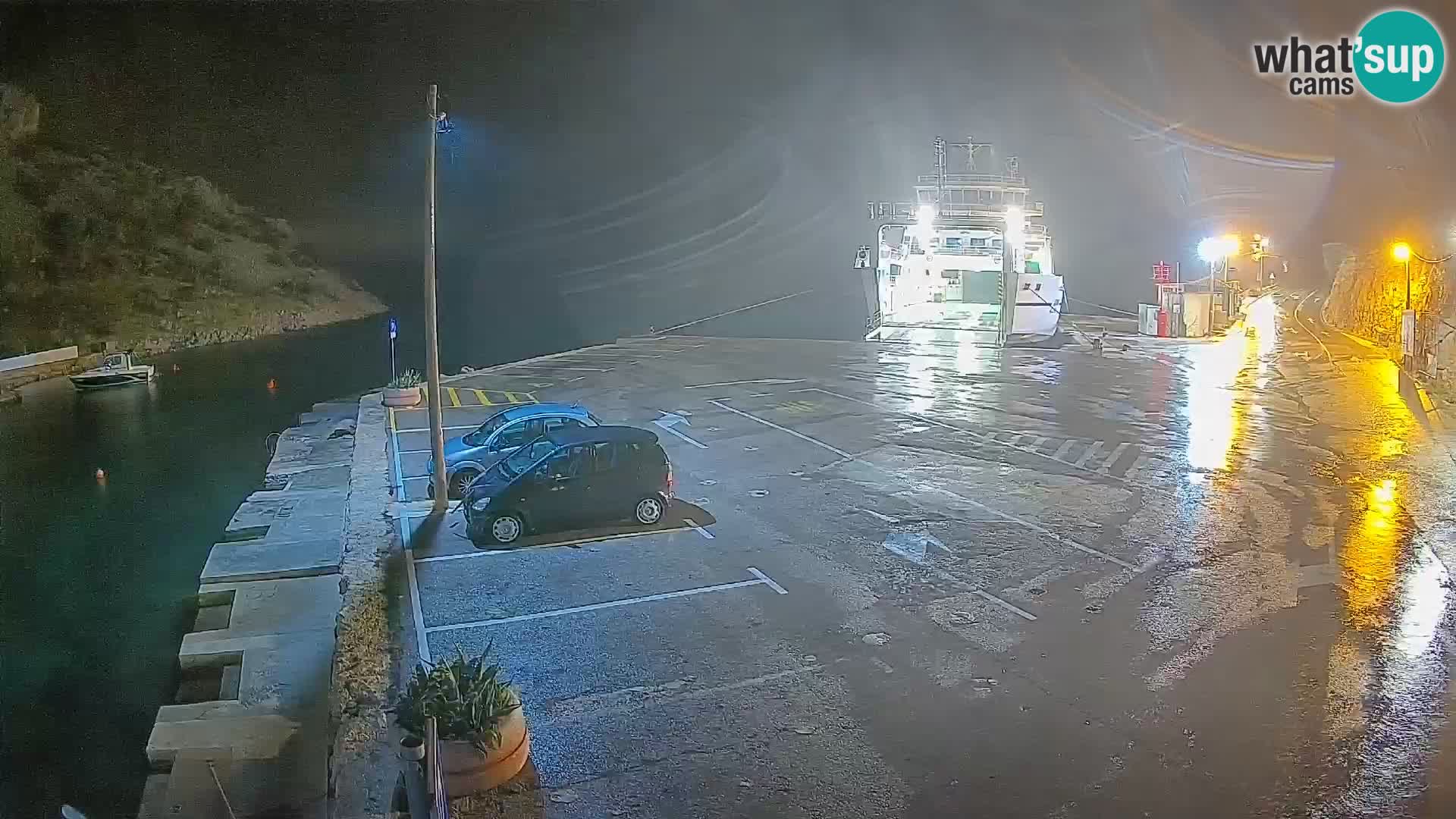 Webcam port de ferry de Prizna – vers l’île de Pag