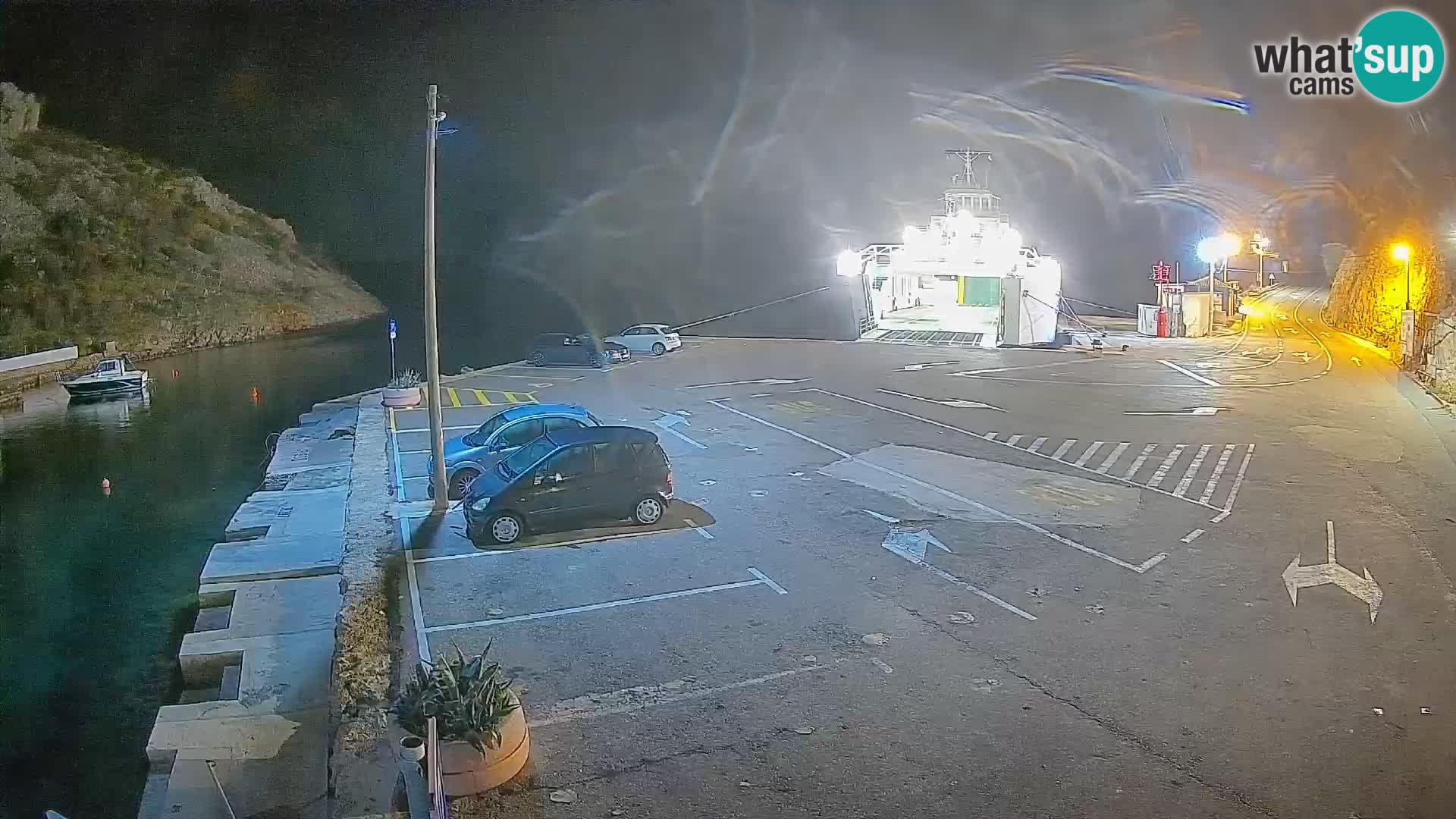 Webcam port de ferry de Prizna – vers l’île de Pag