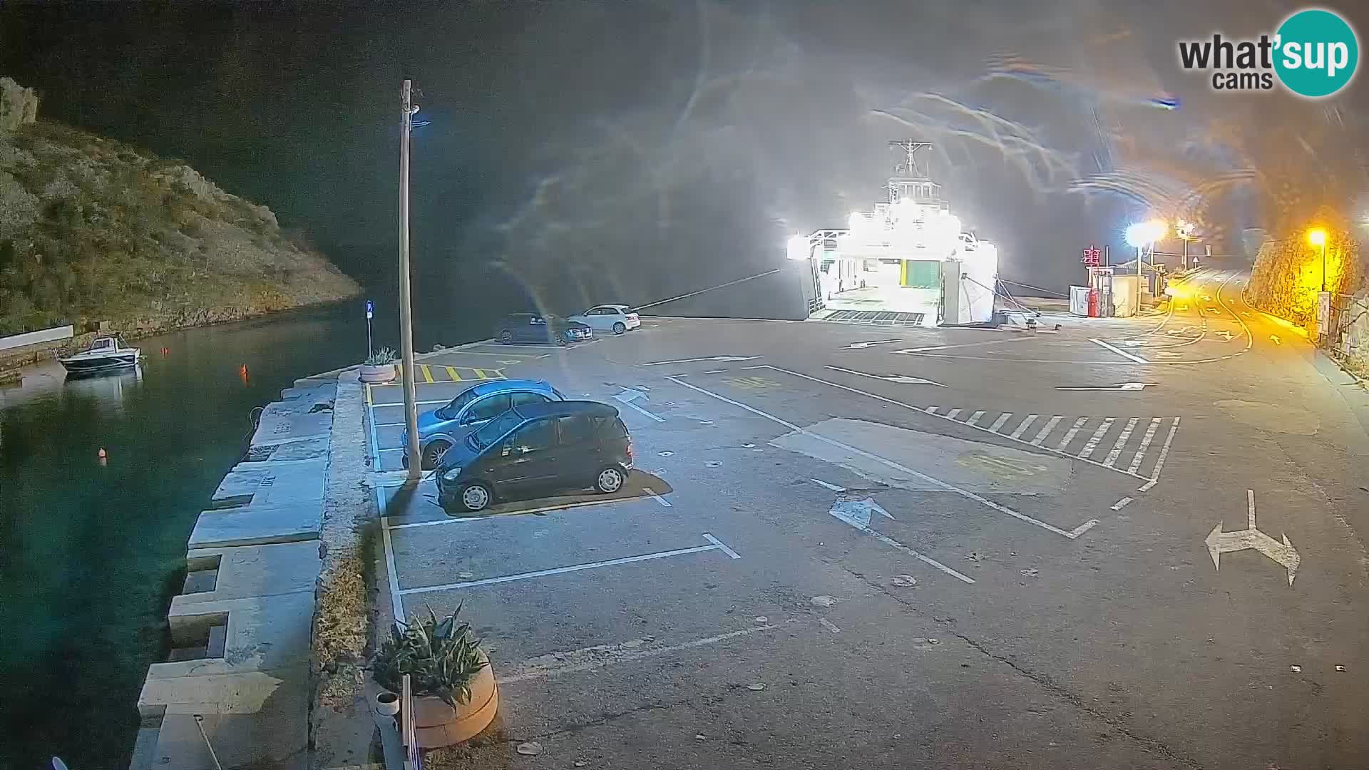 Webcam Fährhafen Prizna – zur Insel Pag