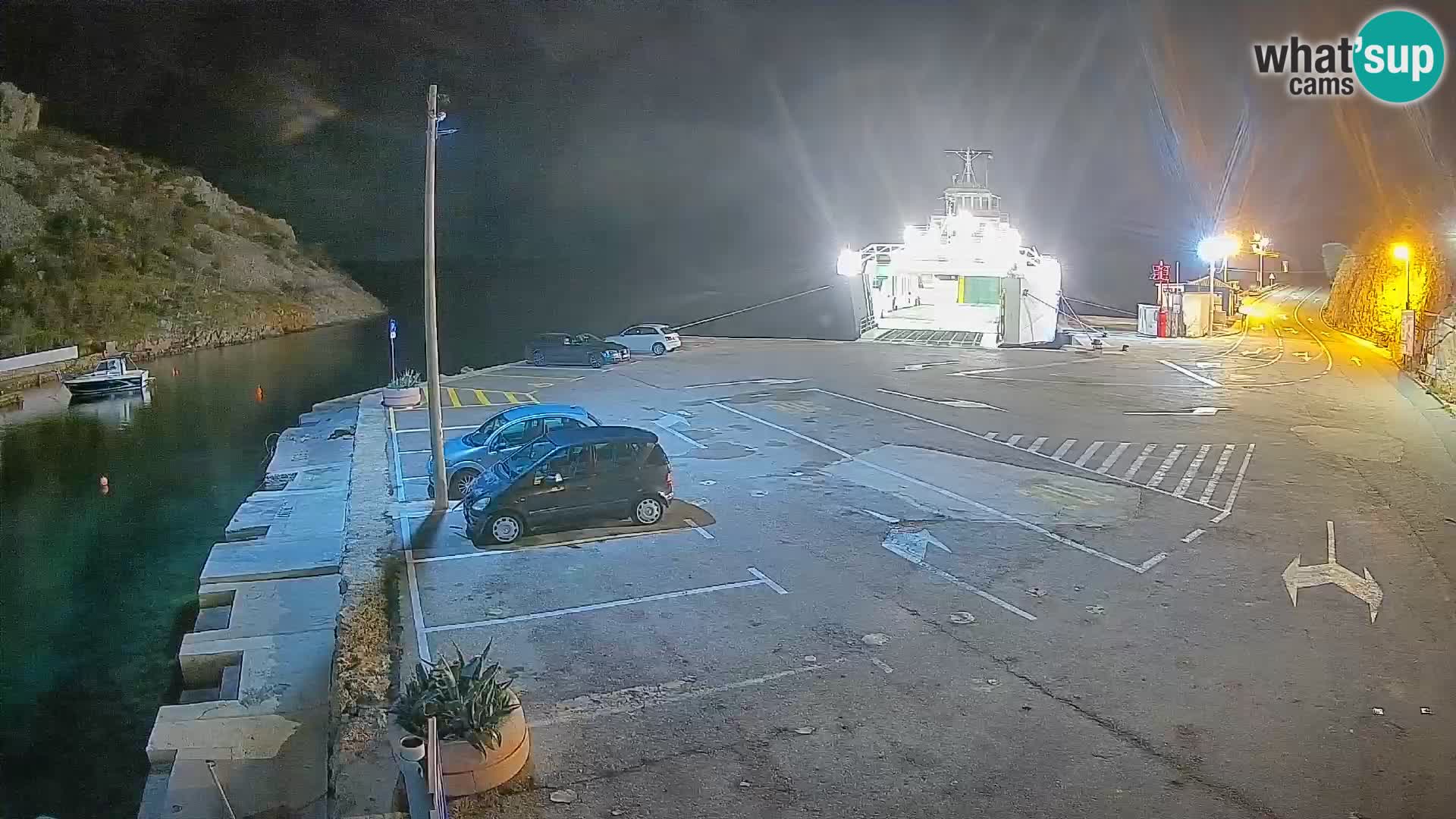 Webcam Prizna ferry port to Pag island