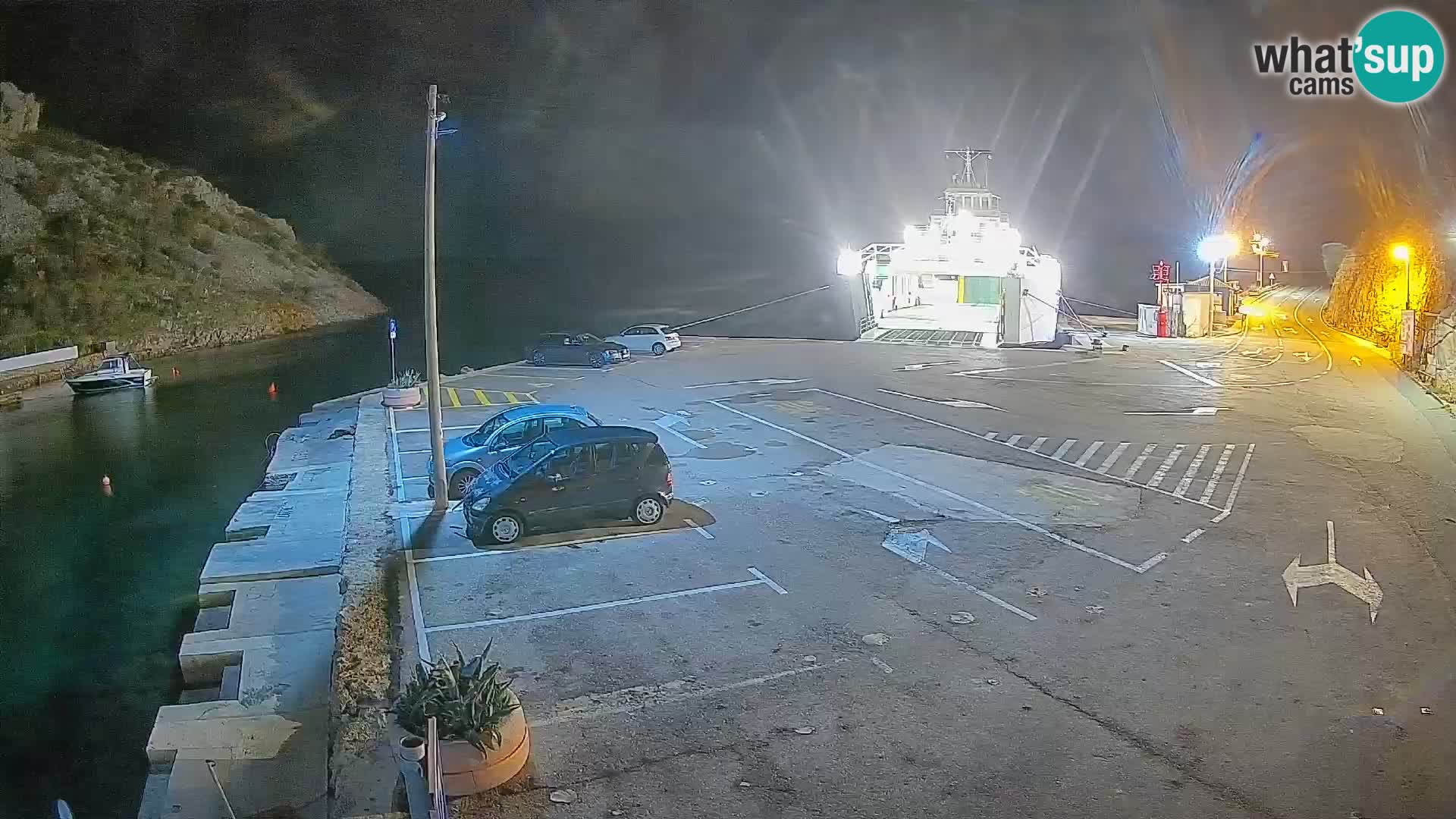 Webcam Fährhafen Prizna – zur Insel Pag