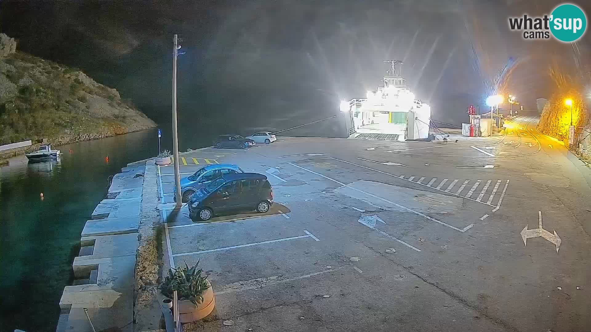 Webcam Prizna ferry port to Pag island
