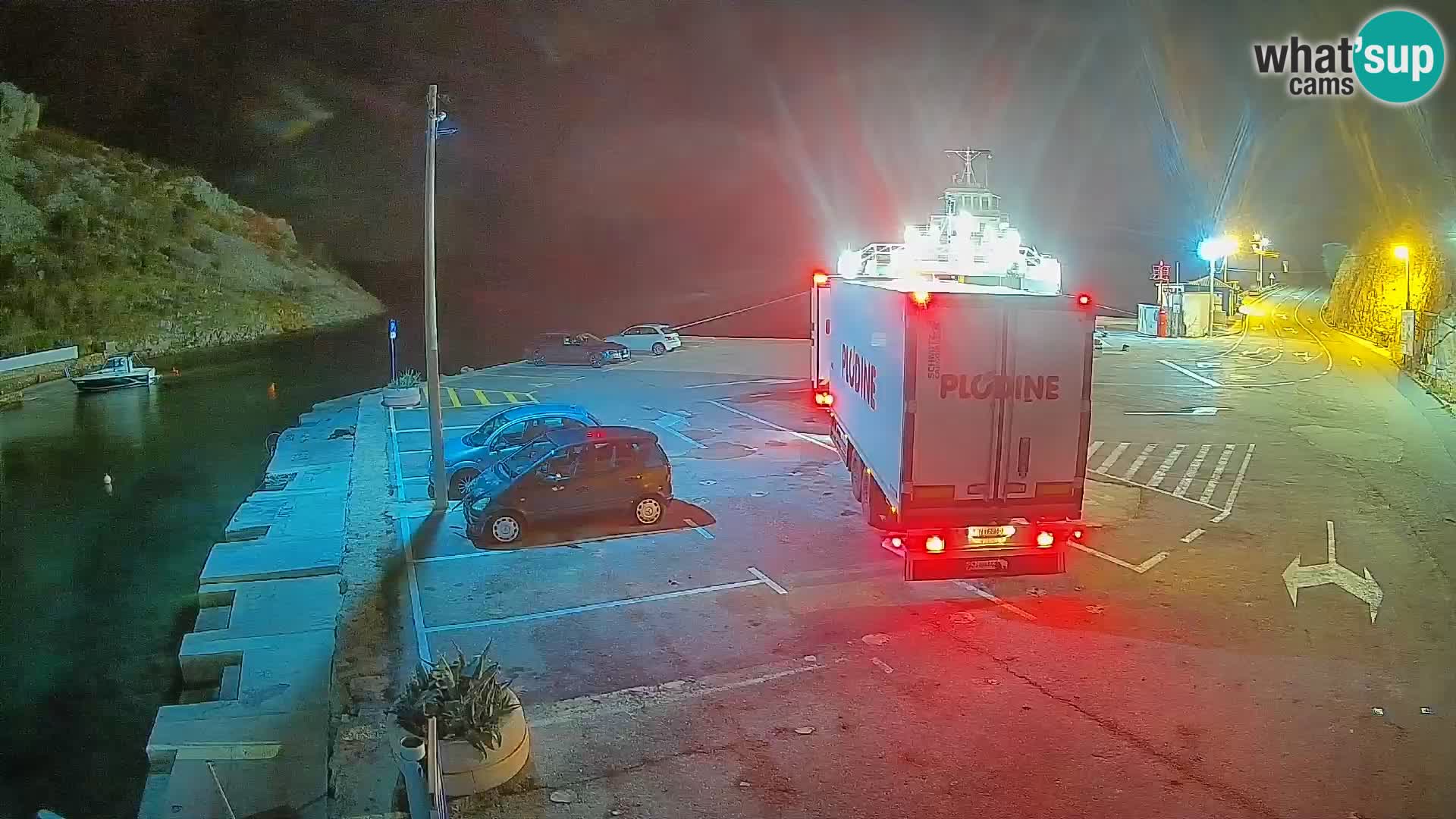 Webcam Prizna ferry port to Pag island