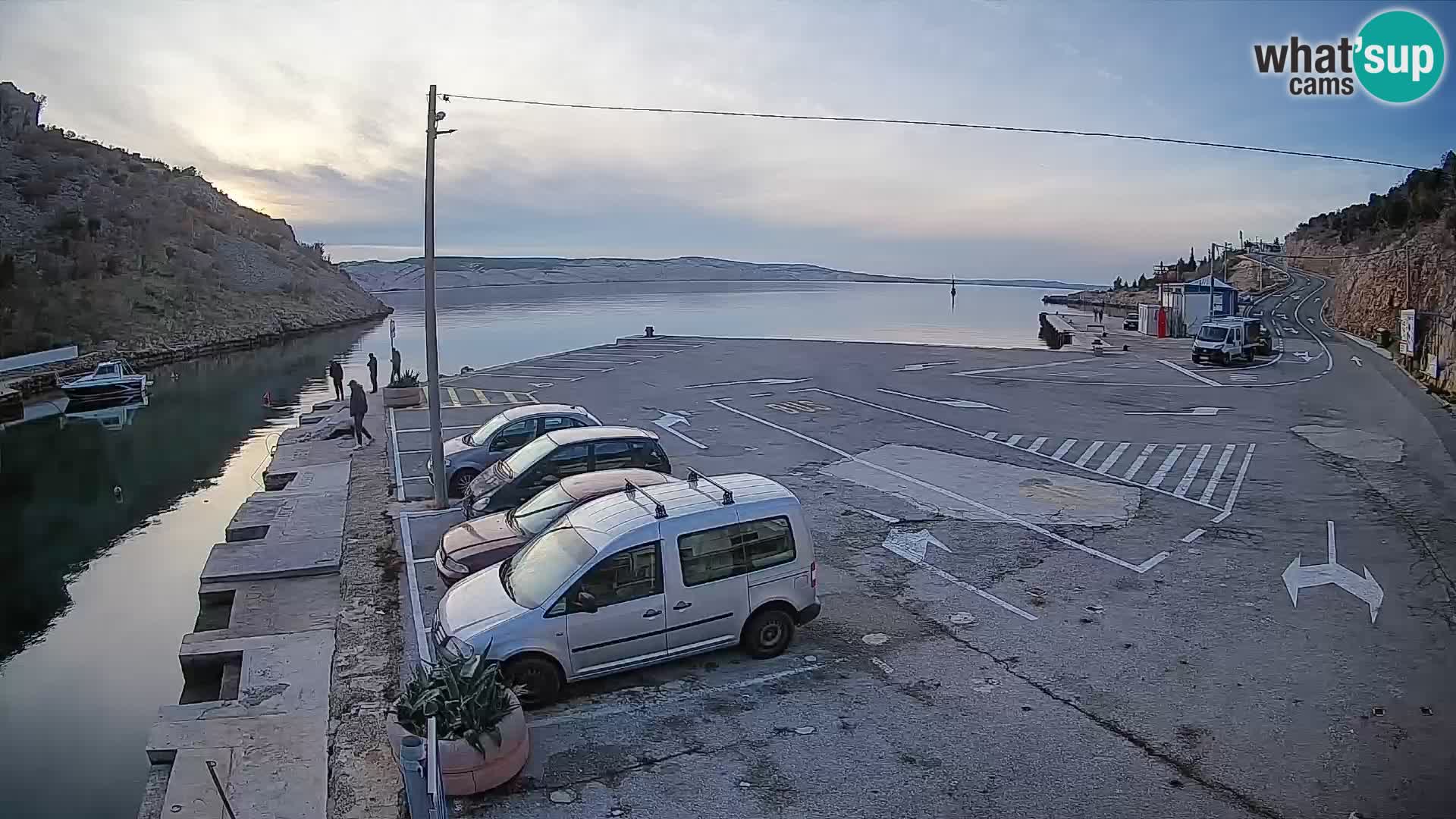 Webcam Fährhafen Prizna – zur Insel Pag