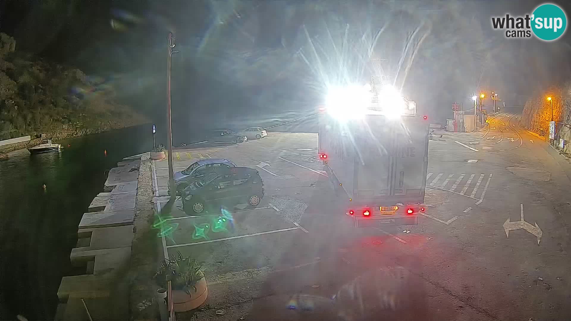 Webcam port de ferry de Prizna – vers l’île de Pag