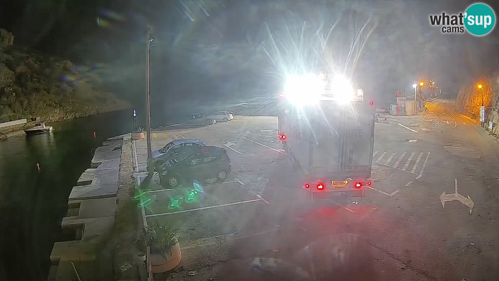 Webcam port de ferry de Prizna – vers l’île de Pag