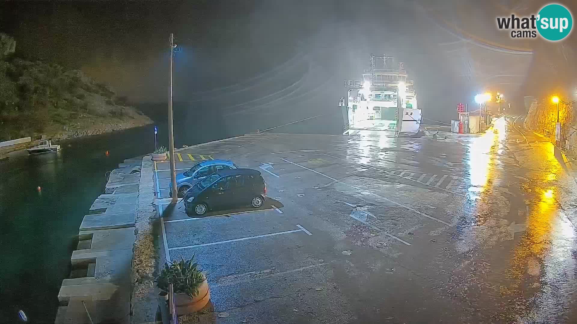 Webcam port de ferry de Prizna – vers l’île de Pag