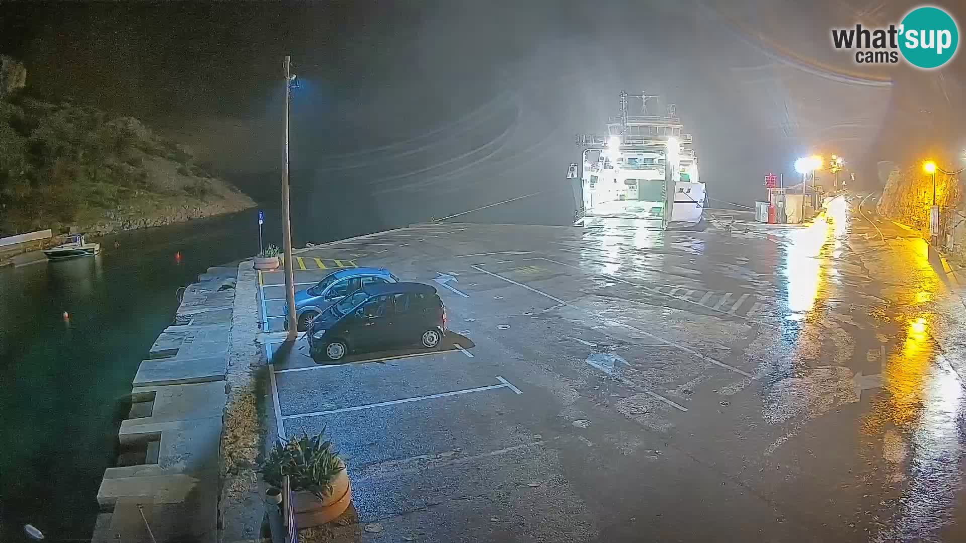 Webcam port de ferry de Prizna – vers l’île de Pag