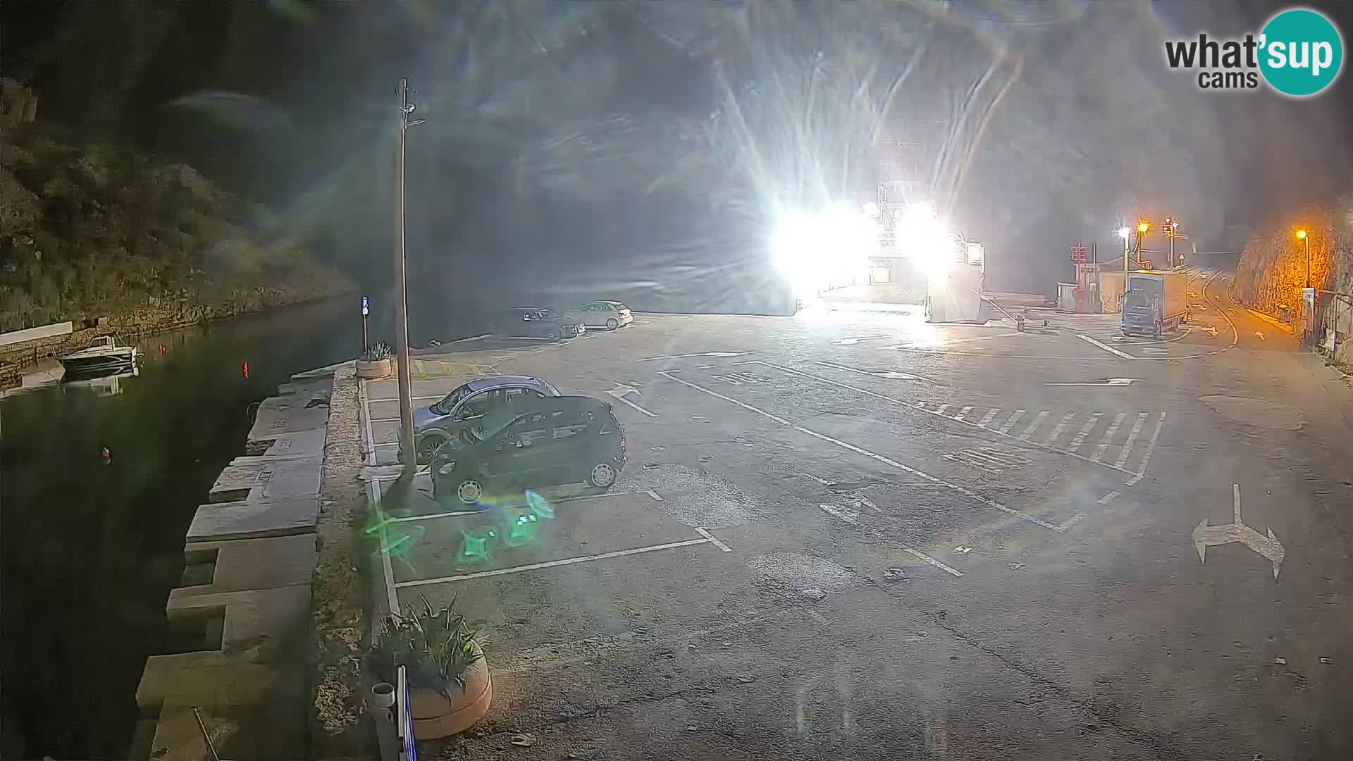 Webcam Prizna ferry port to Pag island