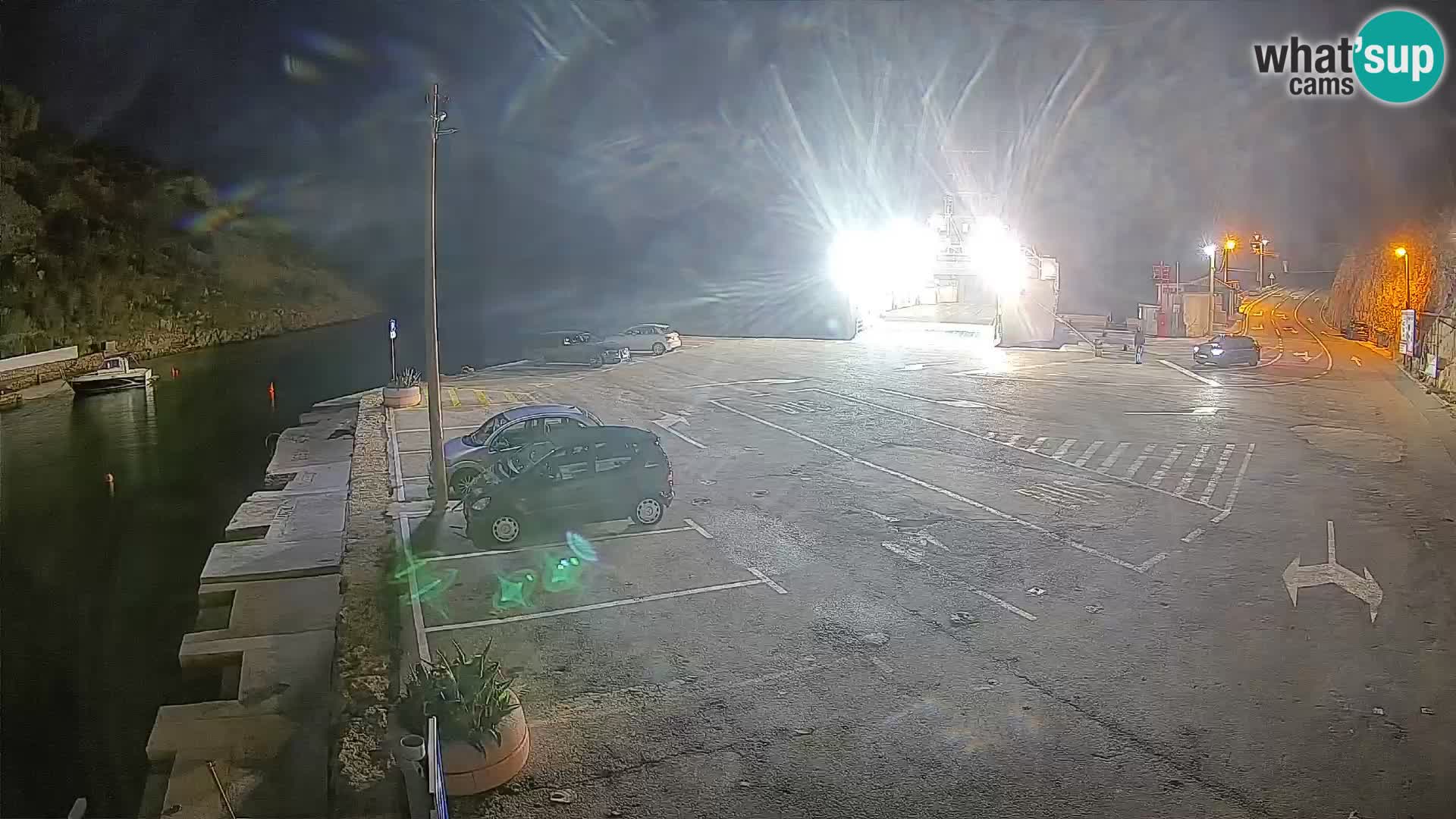 Webcam Prizna ferry port to Pag island