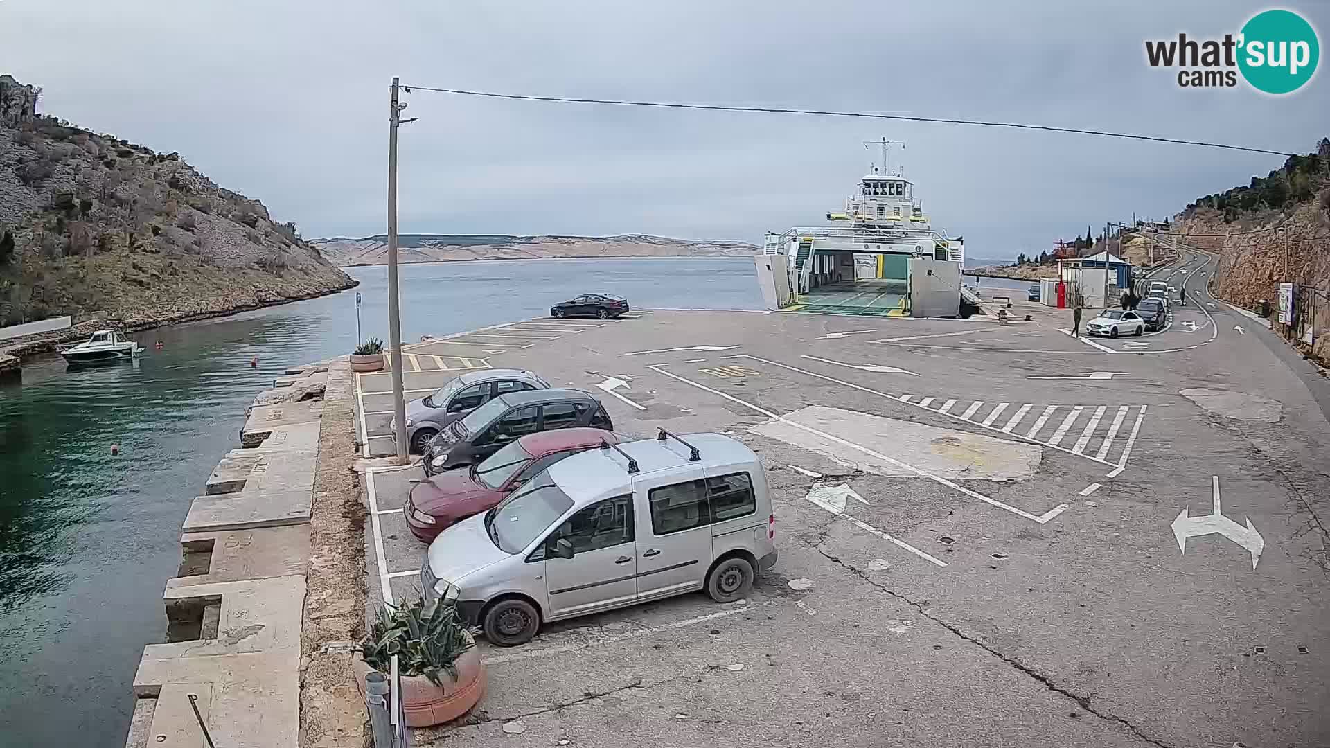Webcam Fährhafen Prizna – zur Insel Pag