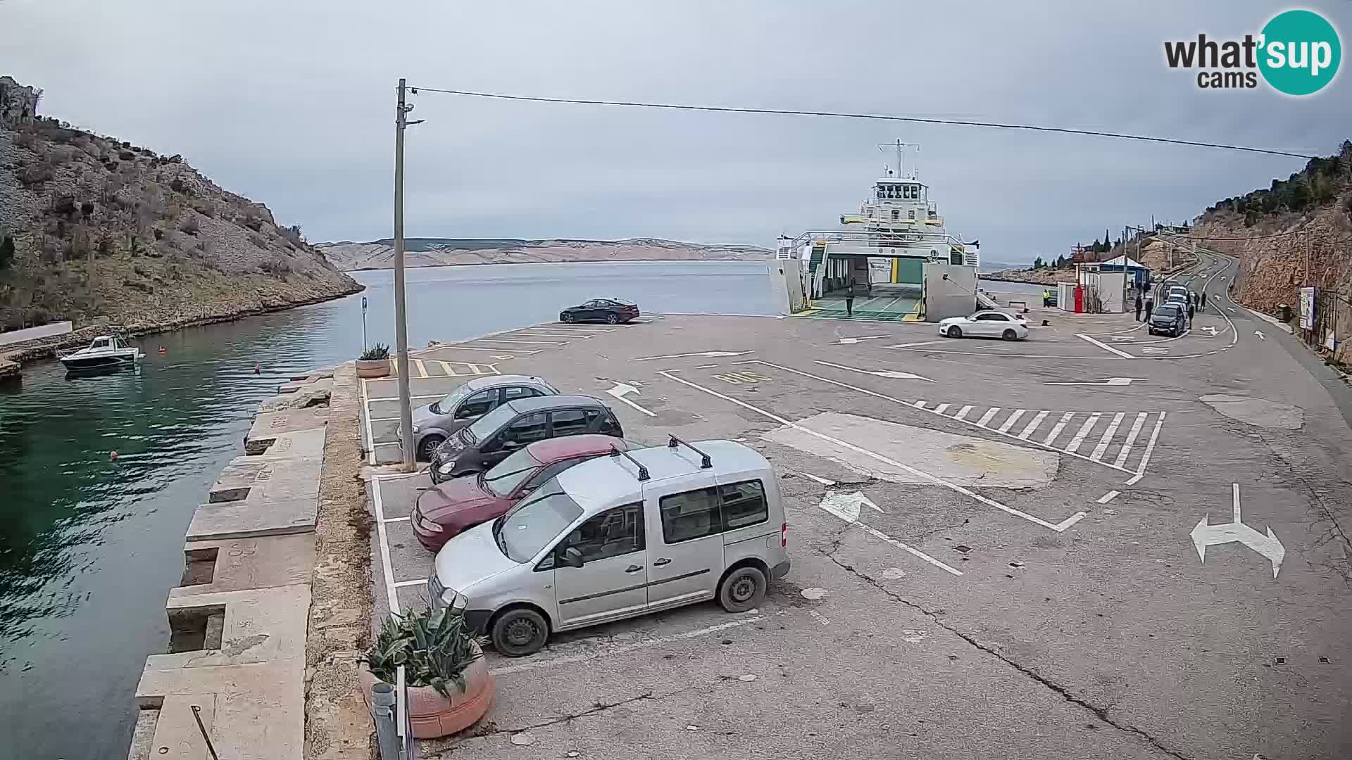 Webcam Fährhafen Prizna – zur Insel Pag