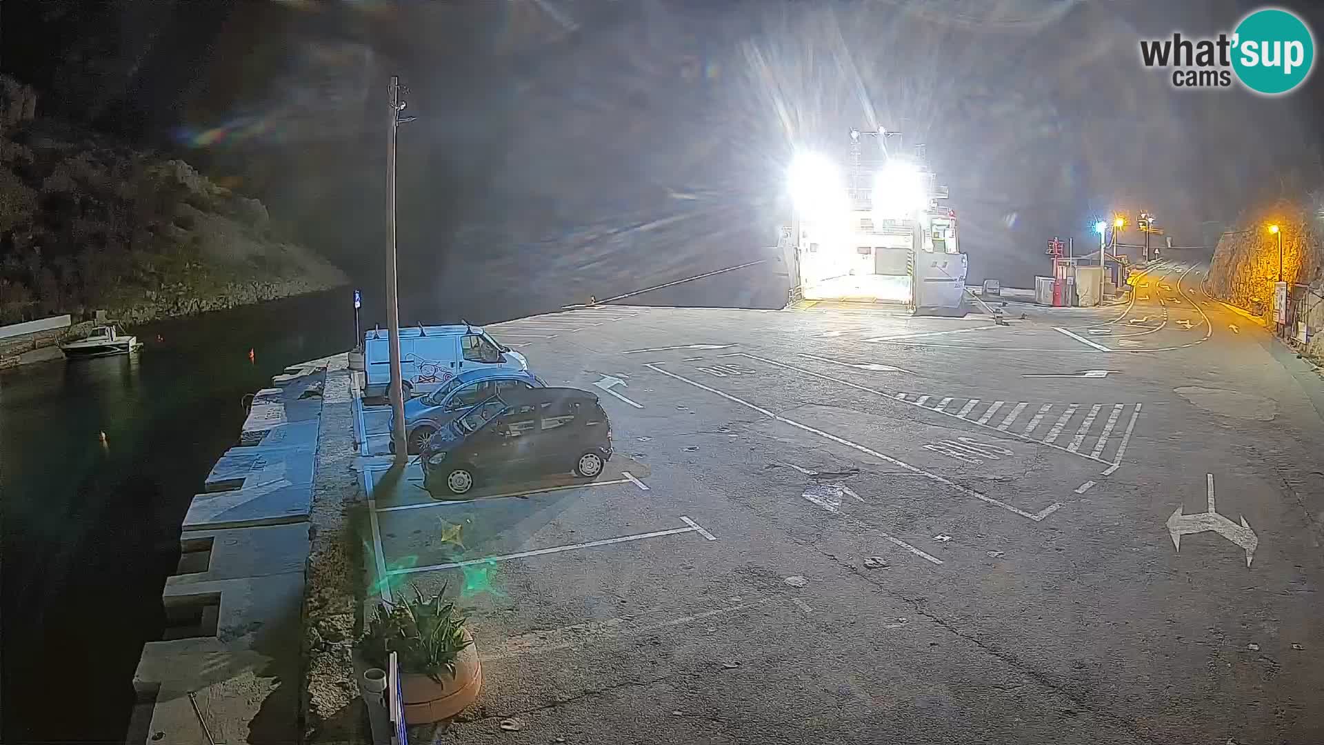 Webcam port de ferry de Prizna – vers l’île de Pag