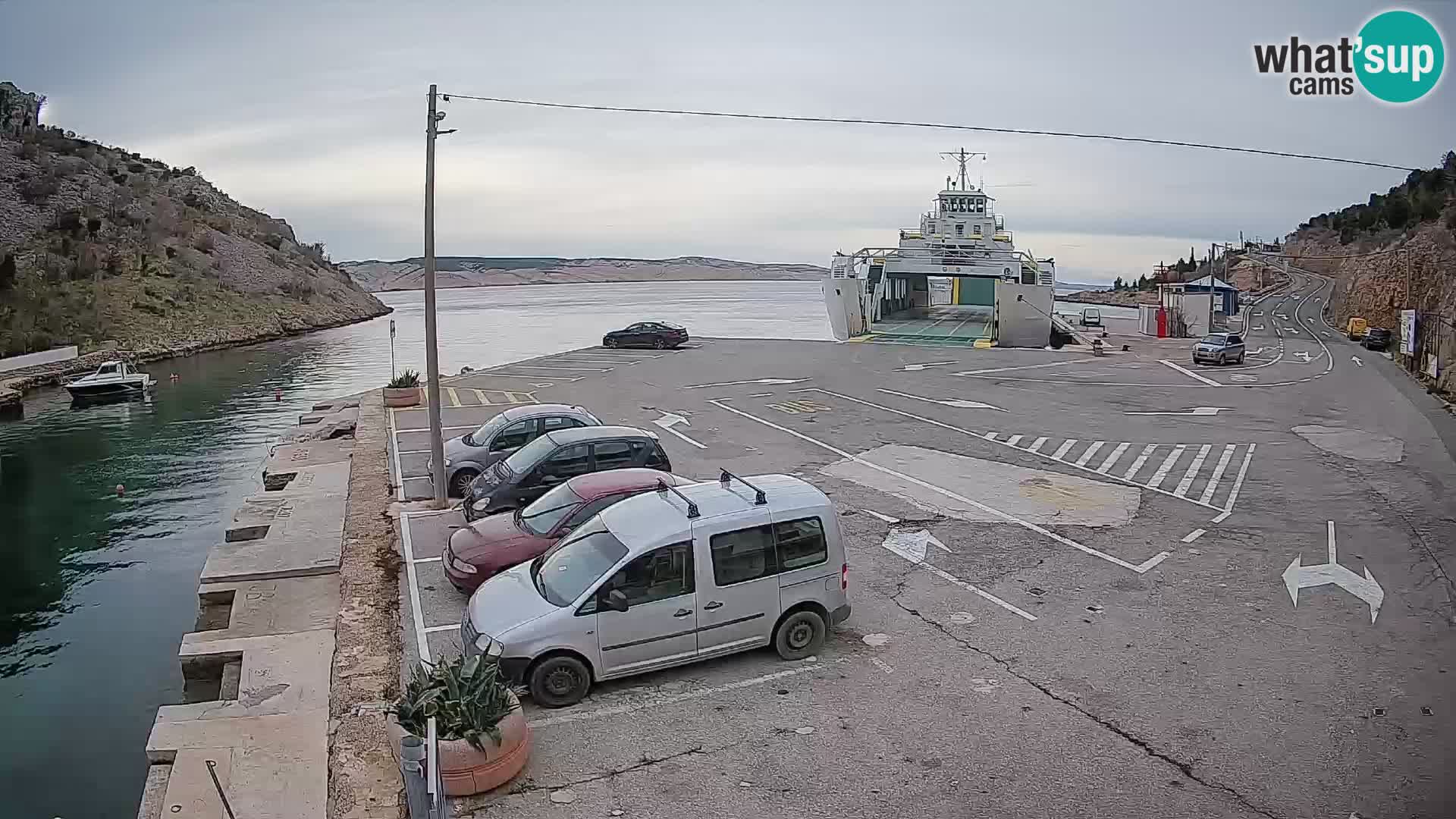 Webcam Fährhafen Prizna – zur Insel Pag