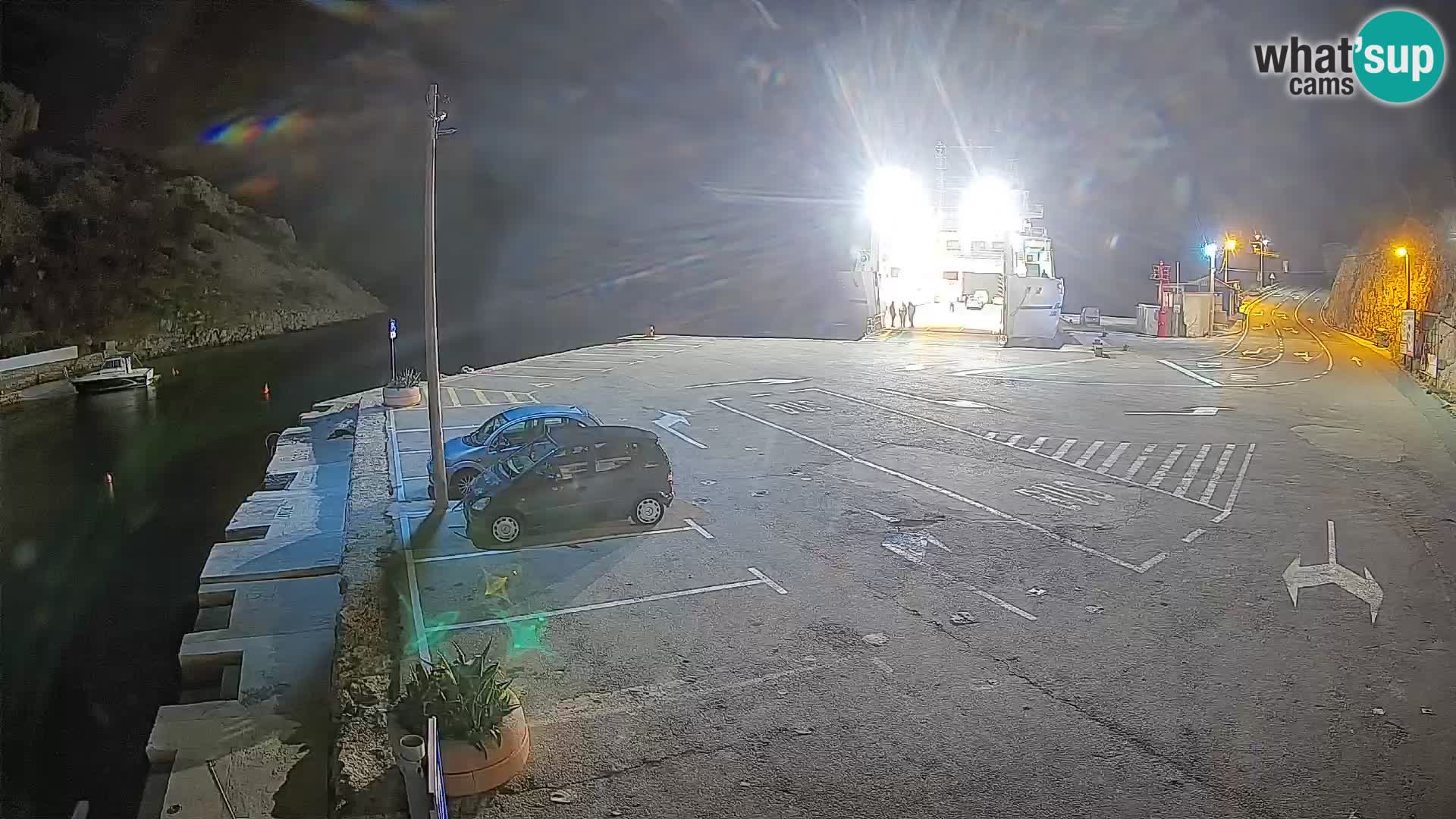 Webcam port de ferry de Prizna – vers l’île de Pag