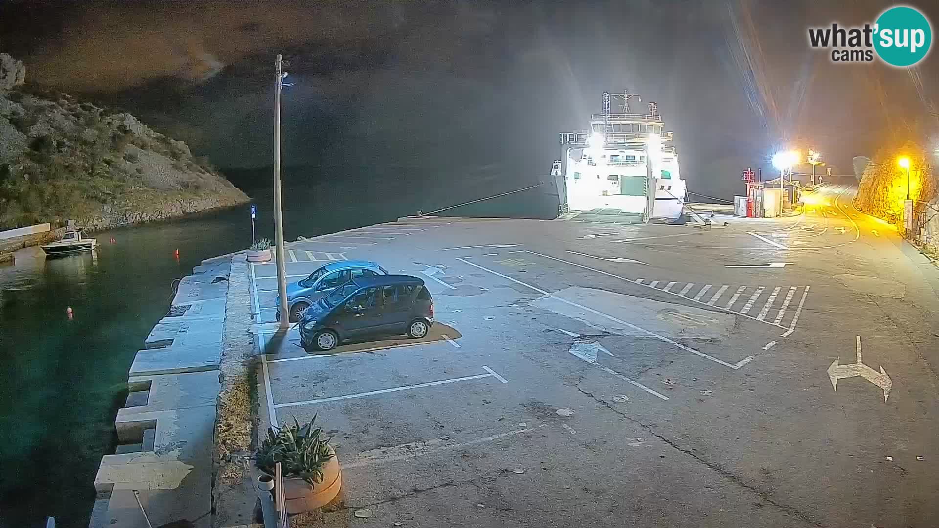 Webcam Prizna ferry port to Pag island