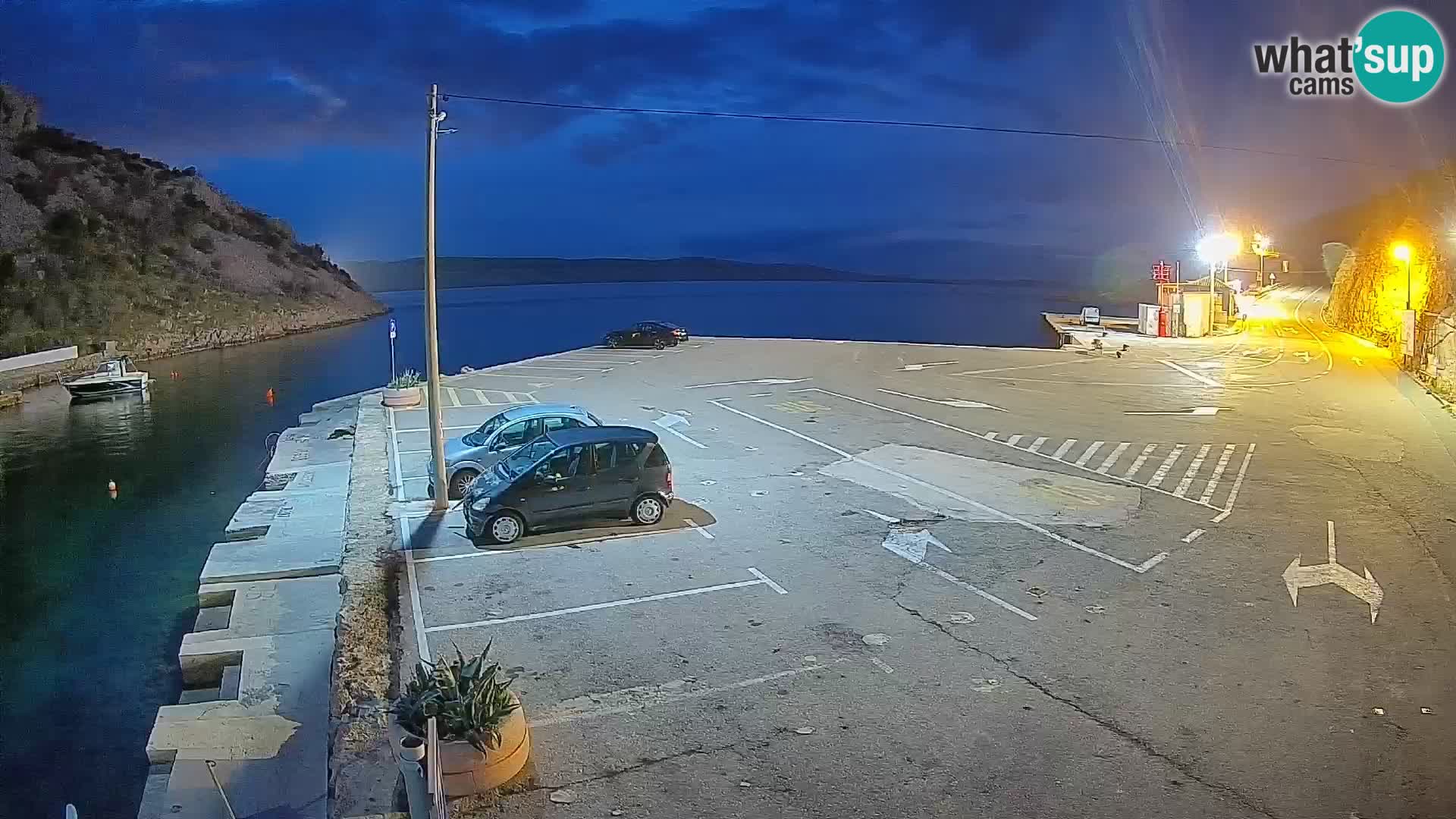 Webcam Prizna ferry port to Pag island