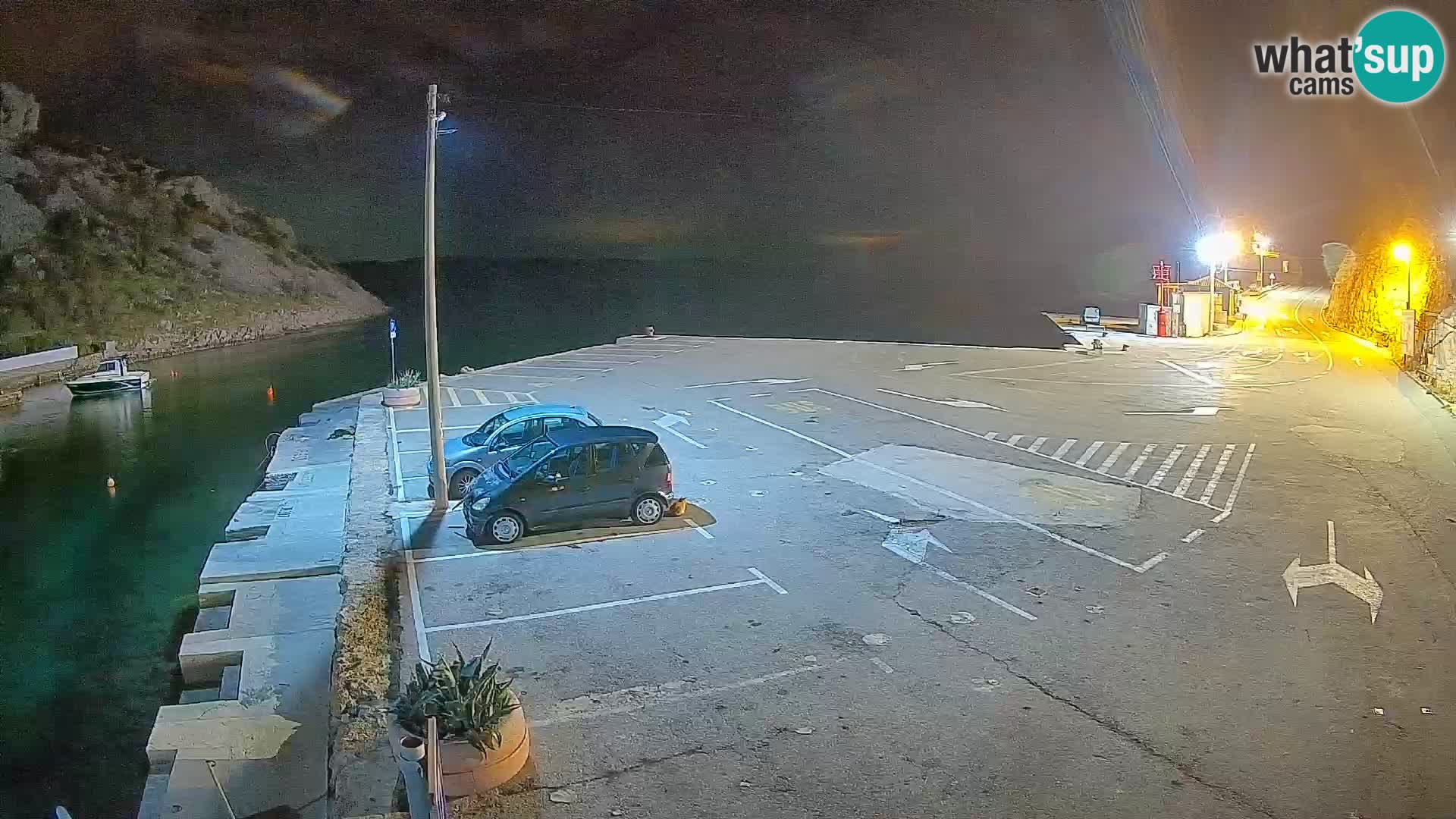 Webcam port de ferry de Prizna – vers l’île de Pag