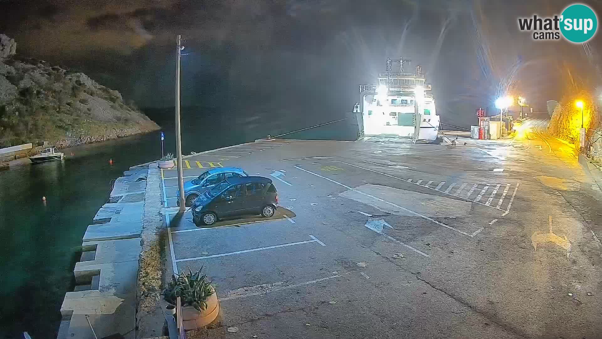 Webcam Prizna ferry port to Pag island