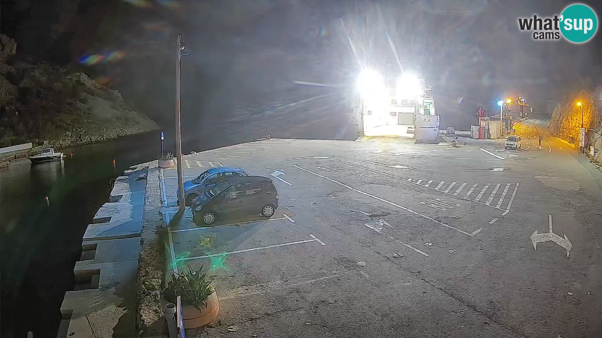 Webcam Prizna ferry port to Pag island