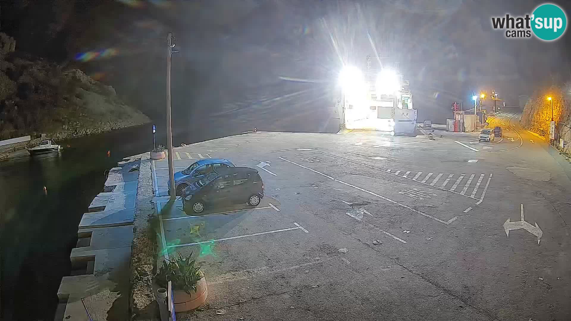 Webcam port de ferry de Prizna – vers l’île de Pag