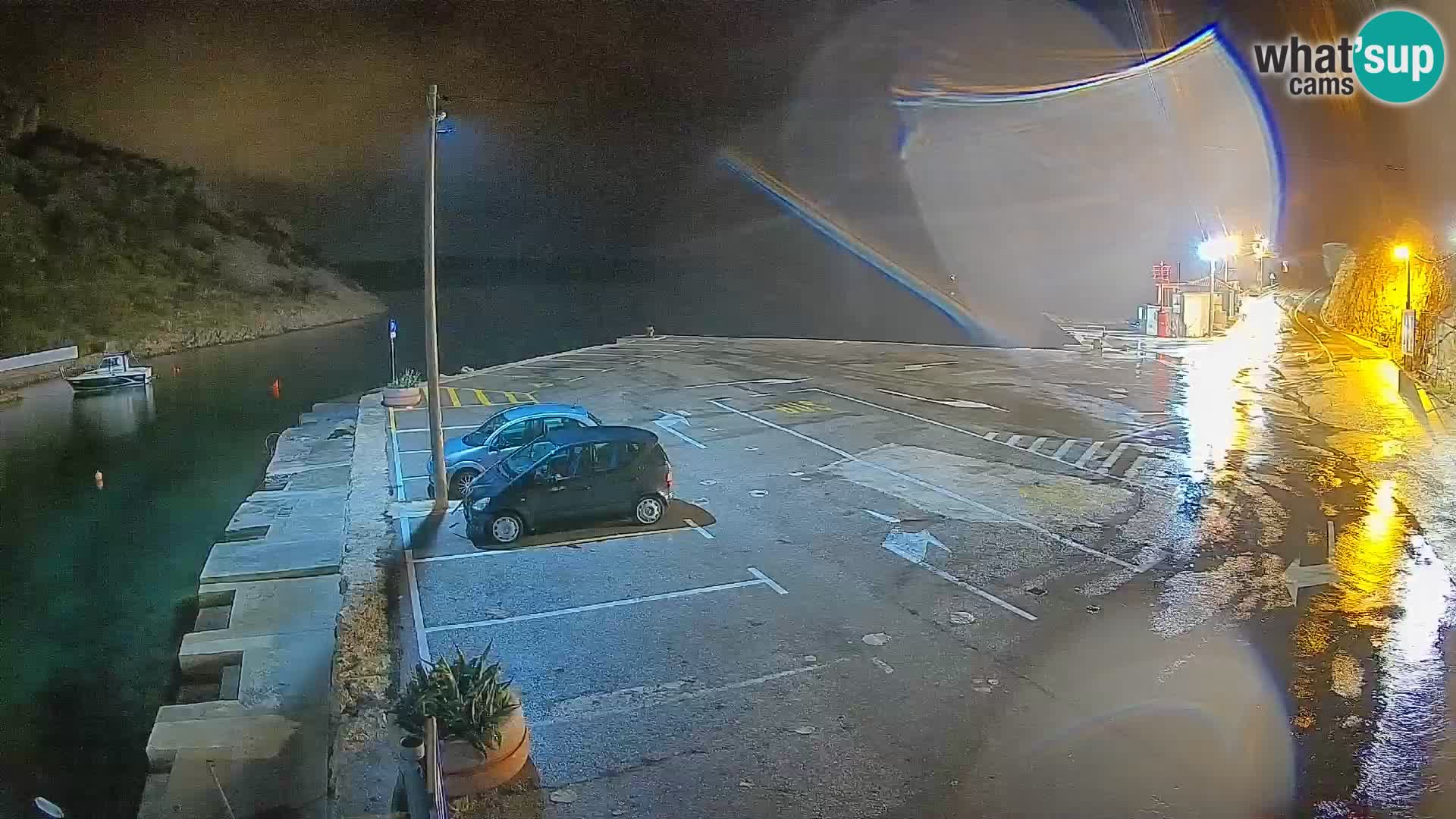 Webcam Prizna ferry port to Pag island