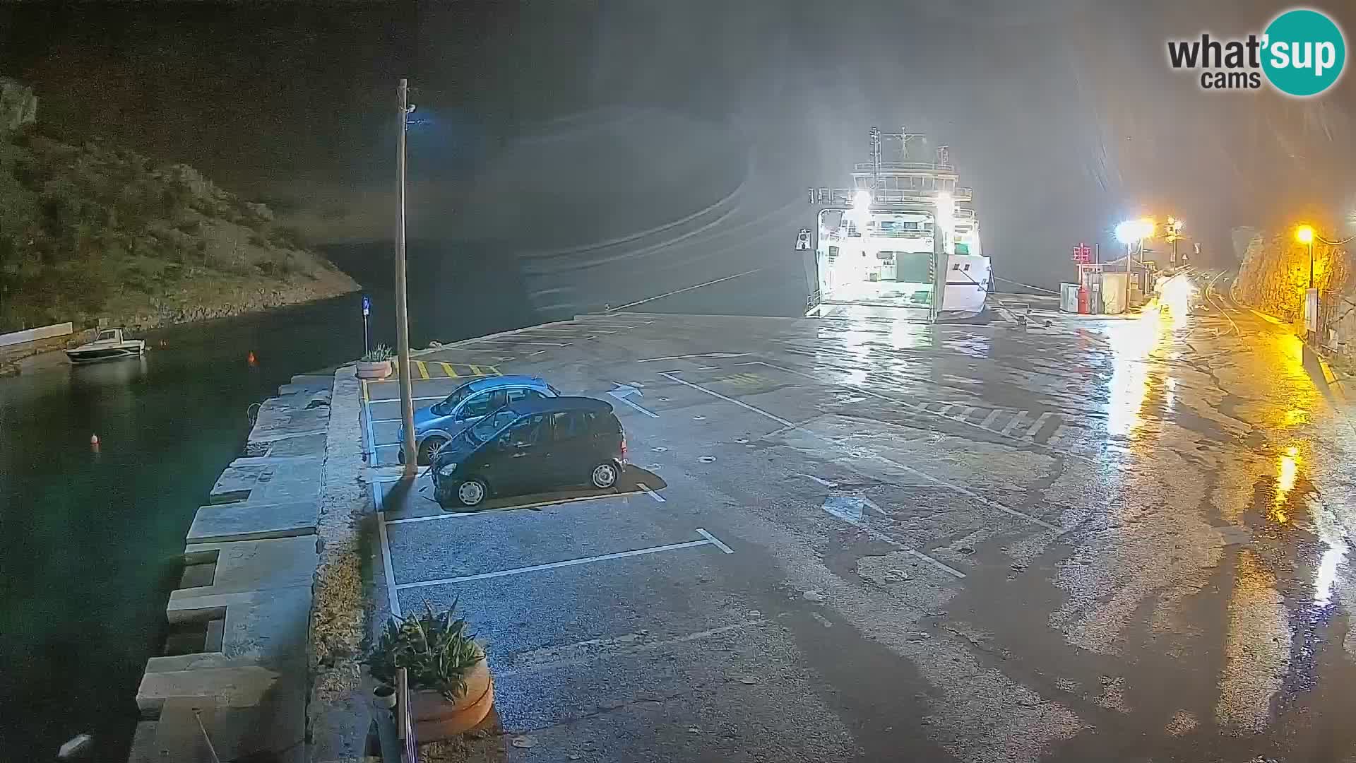 Webcam Fährhafen Prizna – zur Insel Pag