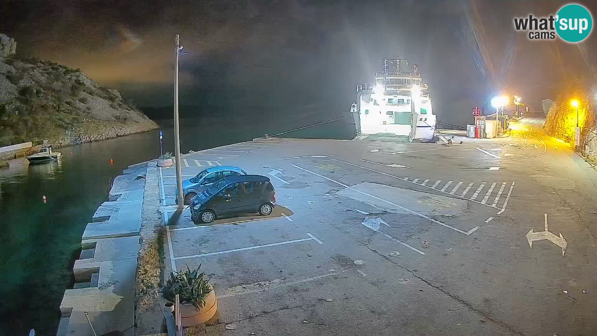 Webcam Fährhafen Prizna – zur Insel Pag
