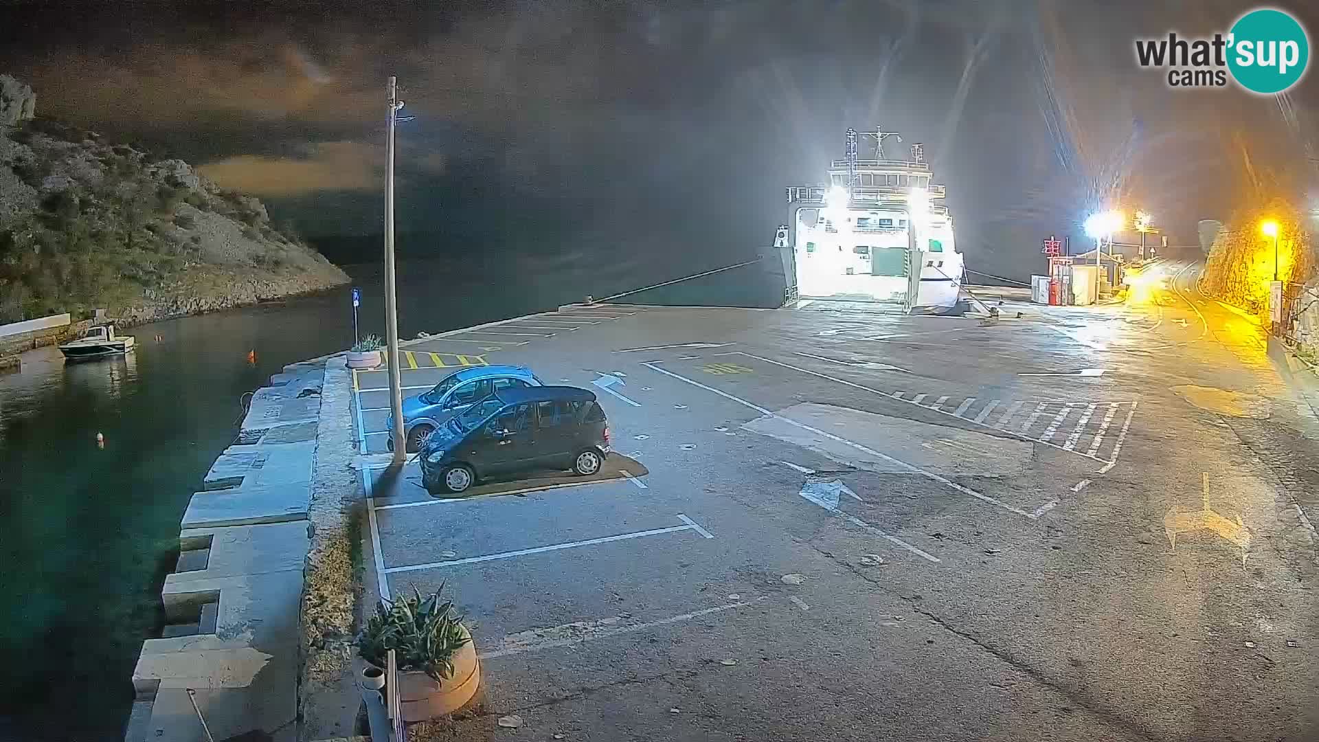 Webcam Fährhafen Prizna – zur Insel Pag