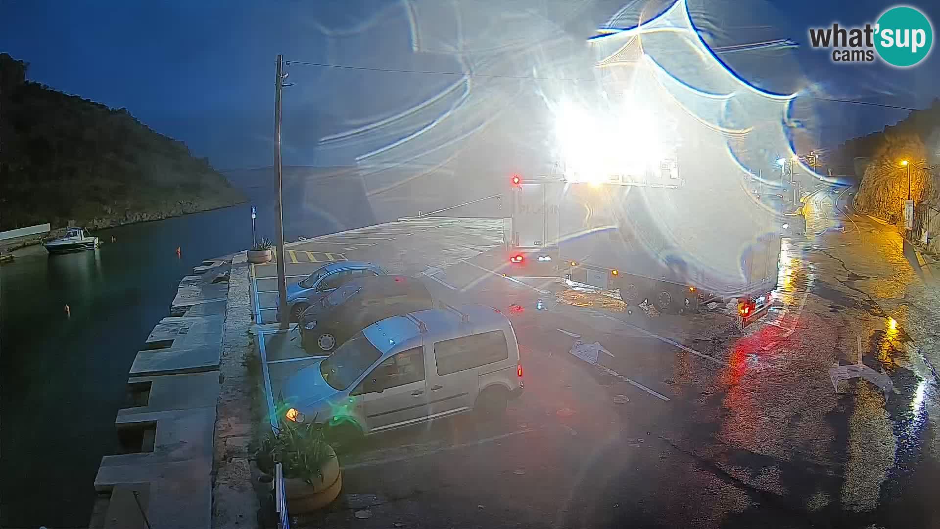 Webcam Prizna ferry port to Pag island