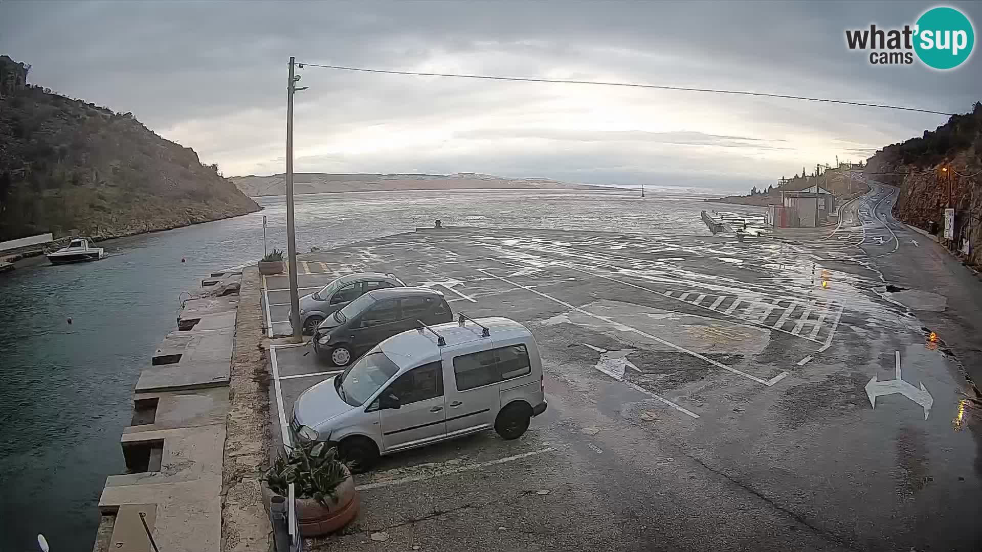 Webcam Fährhafen Prizna – zur Insel Pag