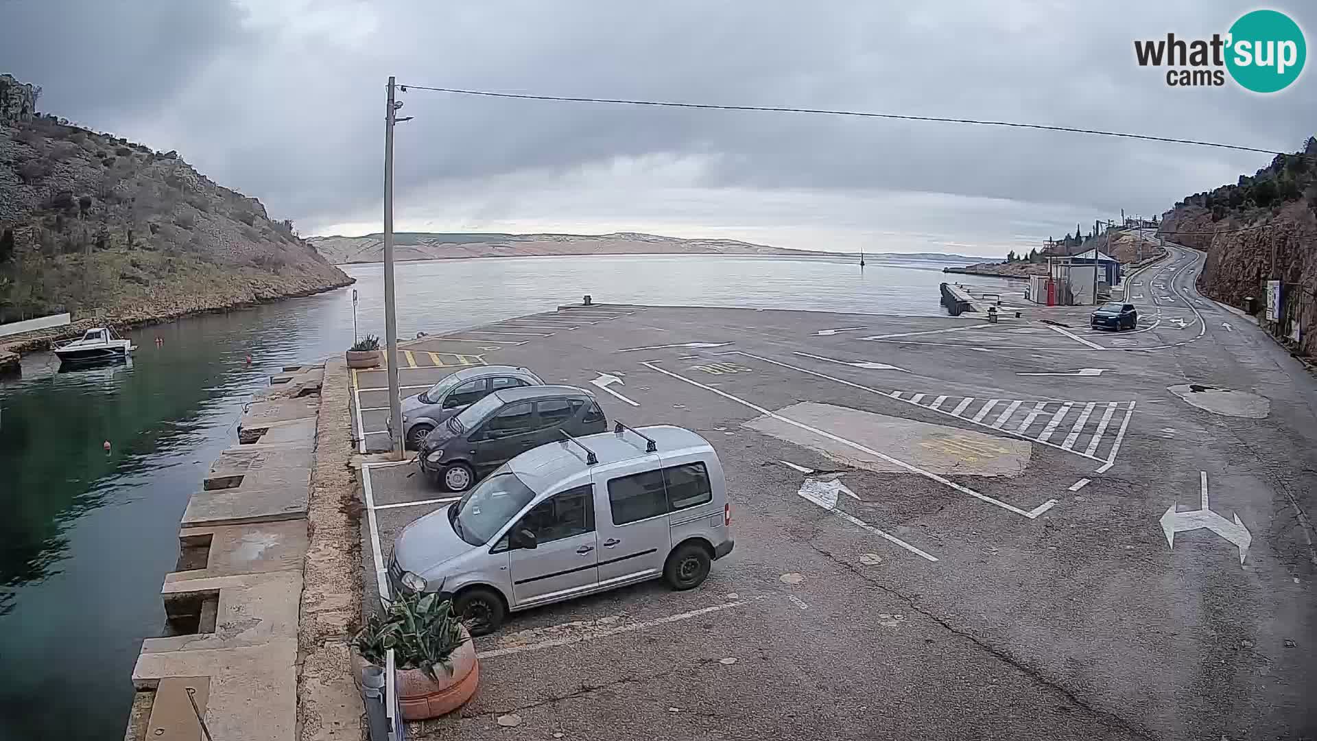 Webcam Fährhafen Prizna – zur Insel Pag