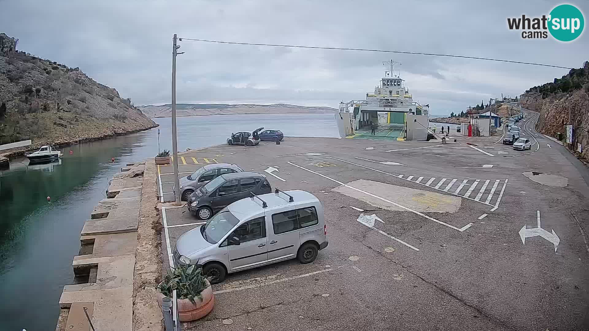 Webcam Fährhafen Prizna – zur Insel Pag