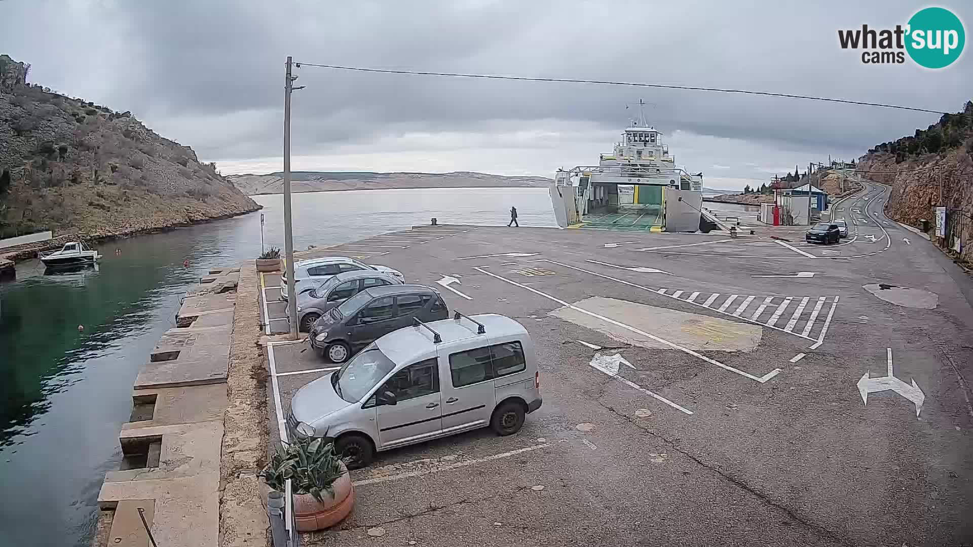 Webcam Fährhafen Prizna – zur Insel Pag