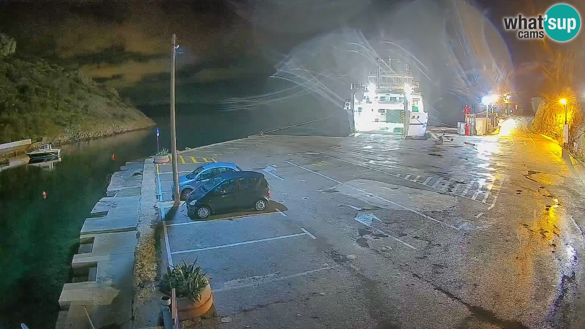 Webcam port de ferry de Prizna – vers l’île de Pag