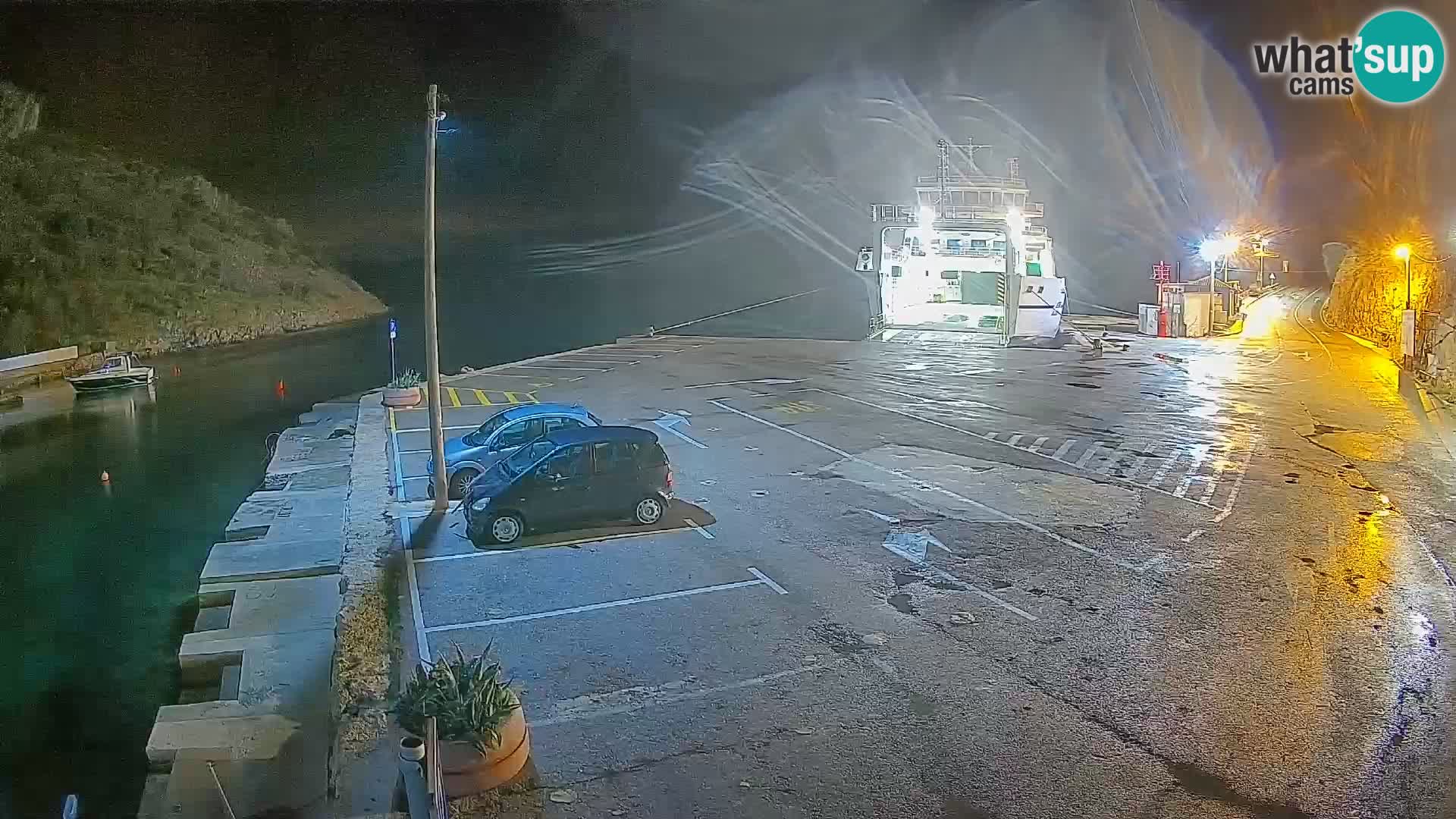 Webcam Fährhafen Prizna – zur Insel Pag