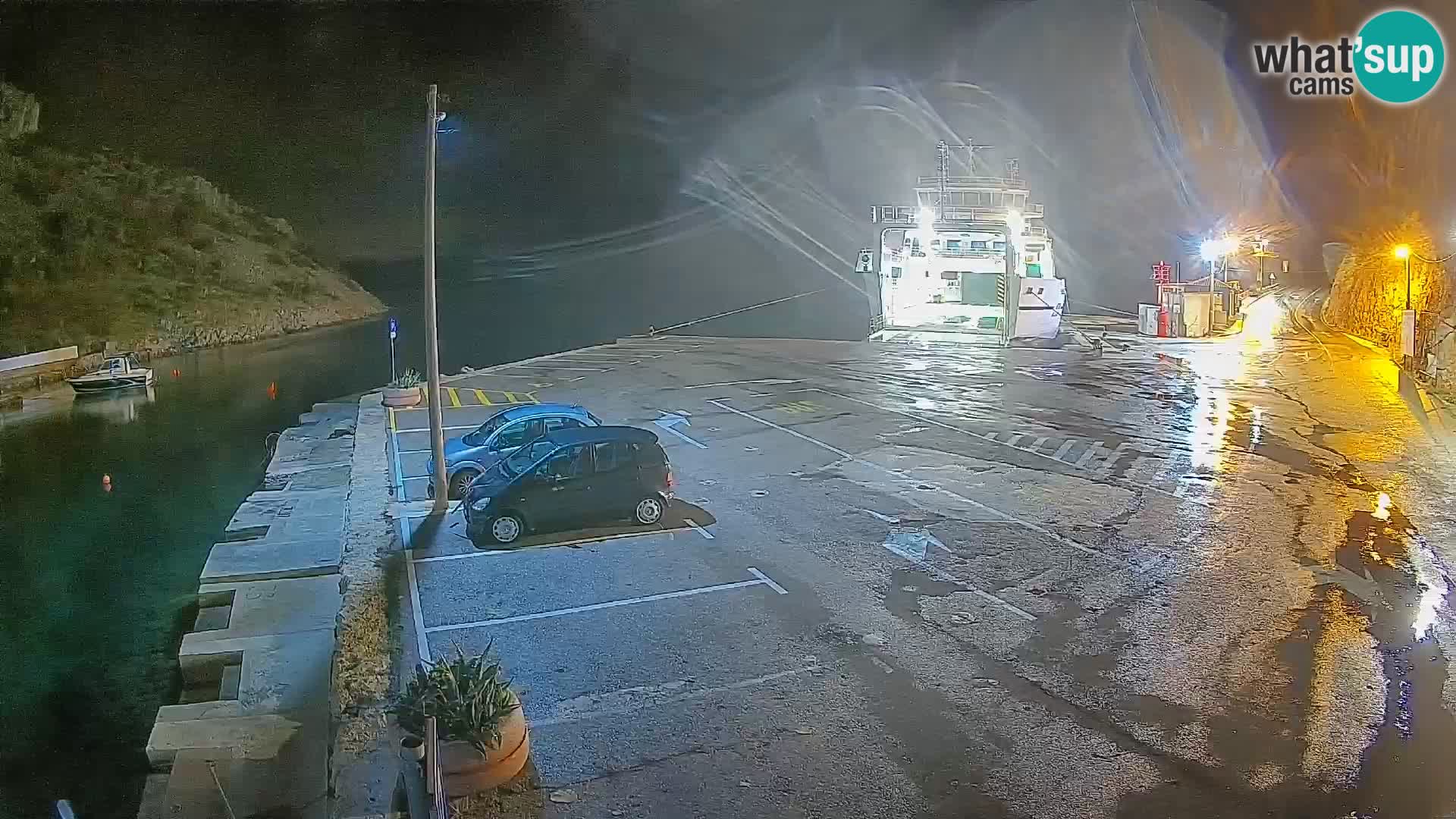 Webcam port de ferry de Prizna – vers l’île de Pag