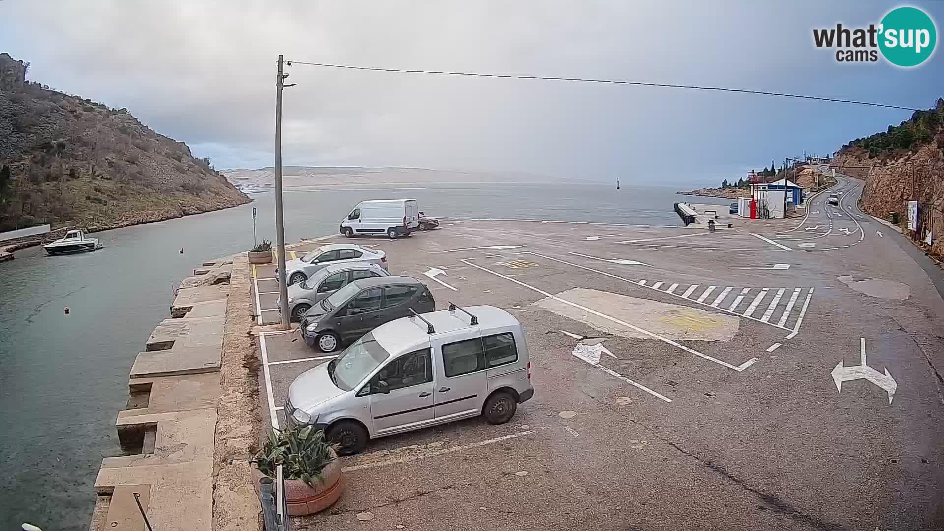 Webcam Fährhafen Prizna – zur Insel Pag