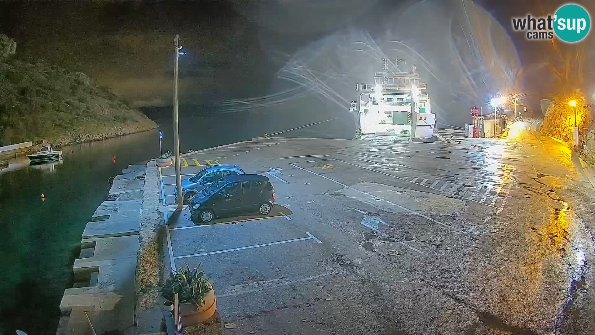 Webcam Fährhafen Prizna – zur Insel Pag