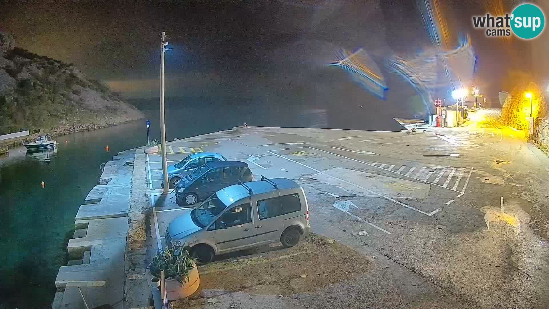 Webcam Prizna ferry port to Pag island