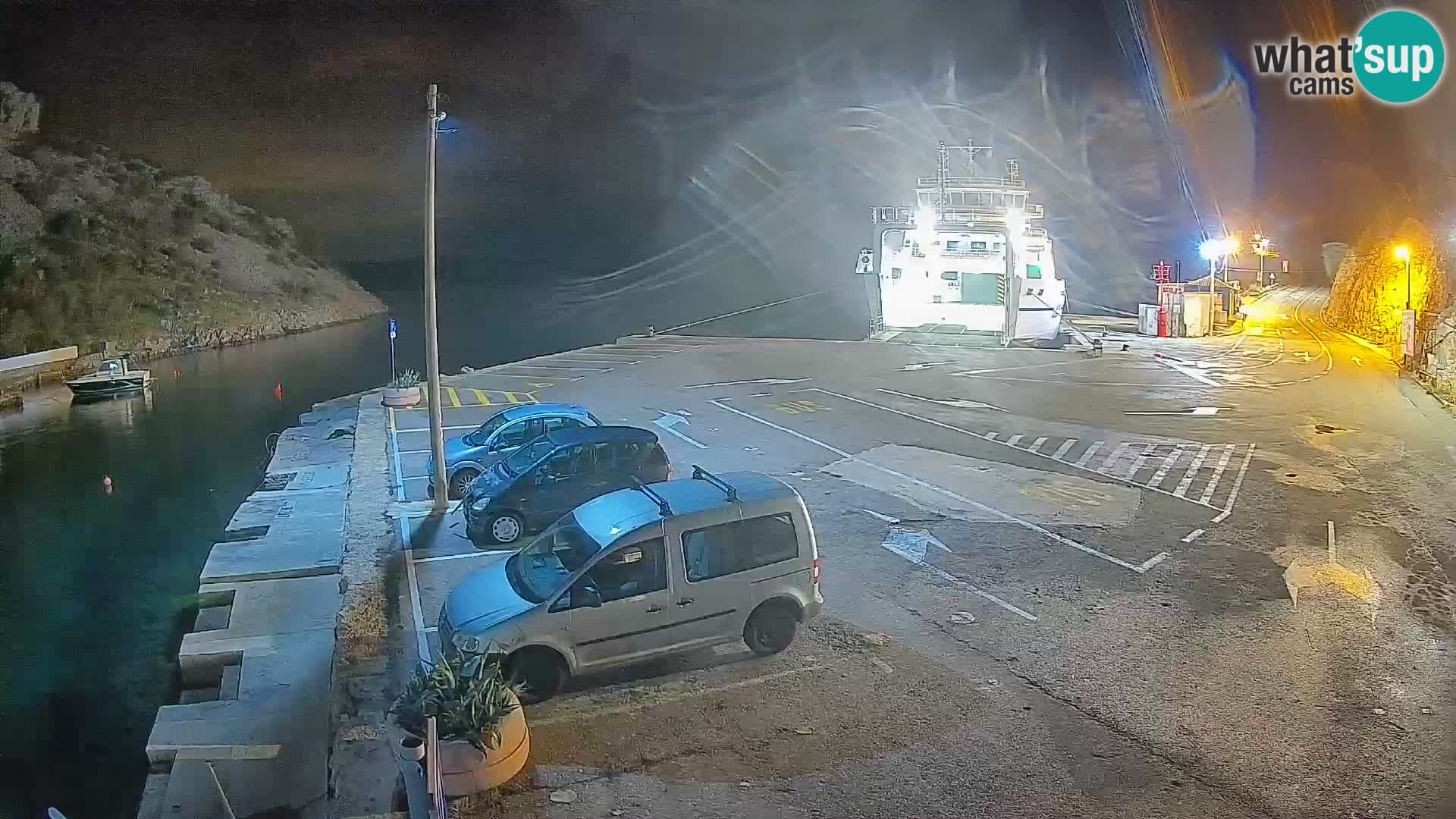 Webcam Fährhafen Prizna – zur Insel Pag