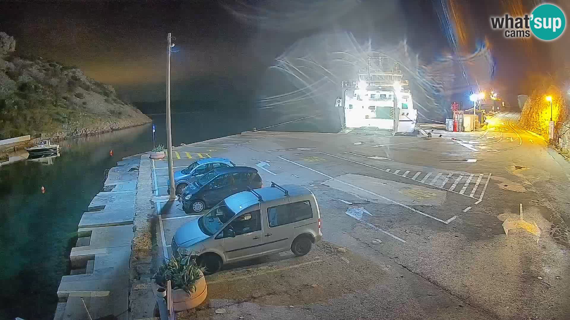 Webcam port de ferry de Prizna – vers l’île de Pag