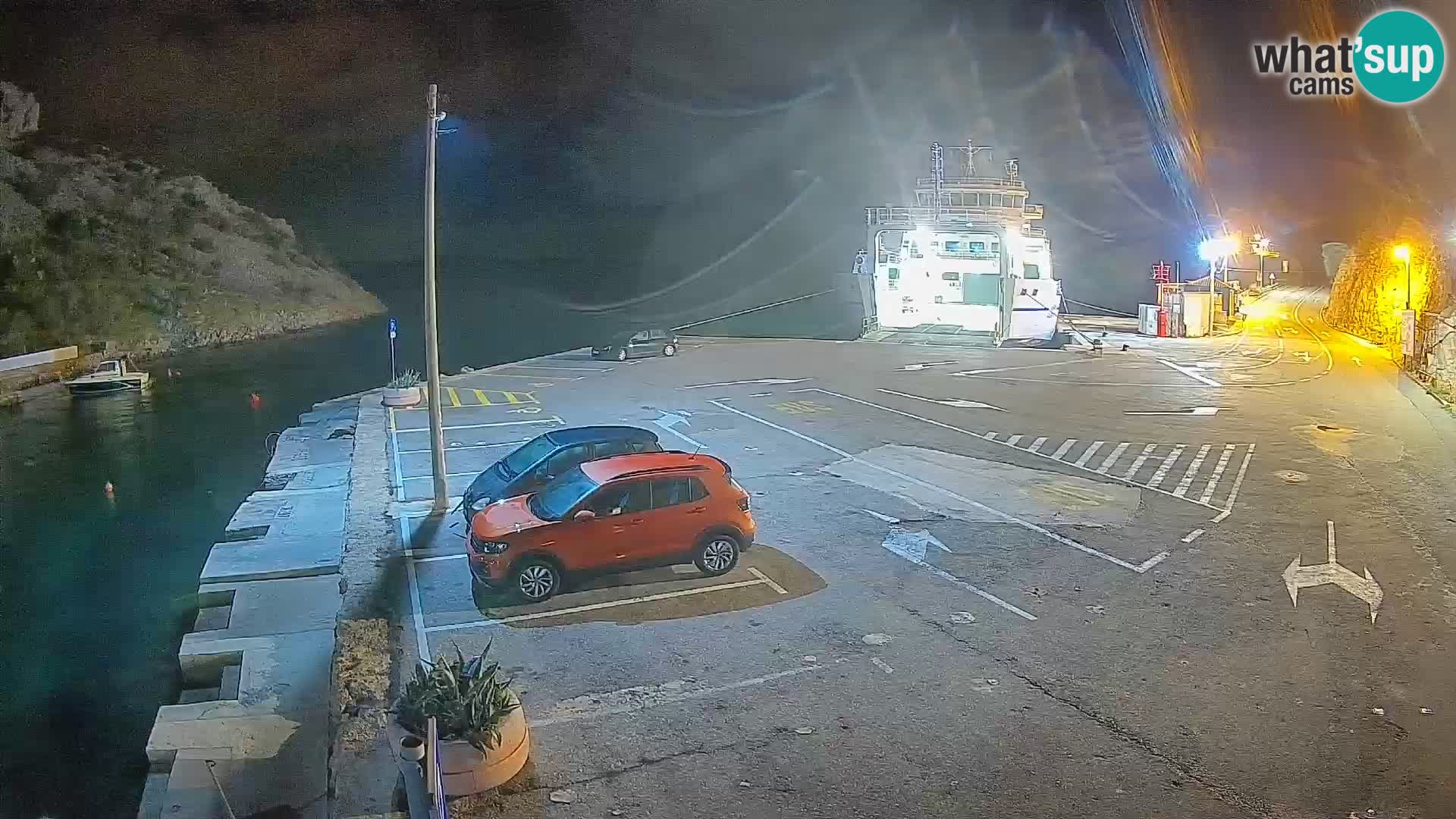 Webcam Fährhafen Prizna – zur Insel Pag