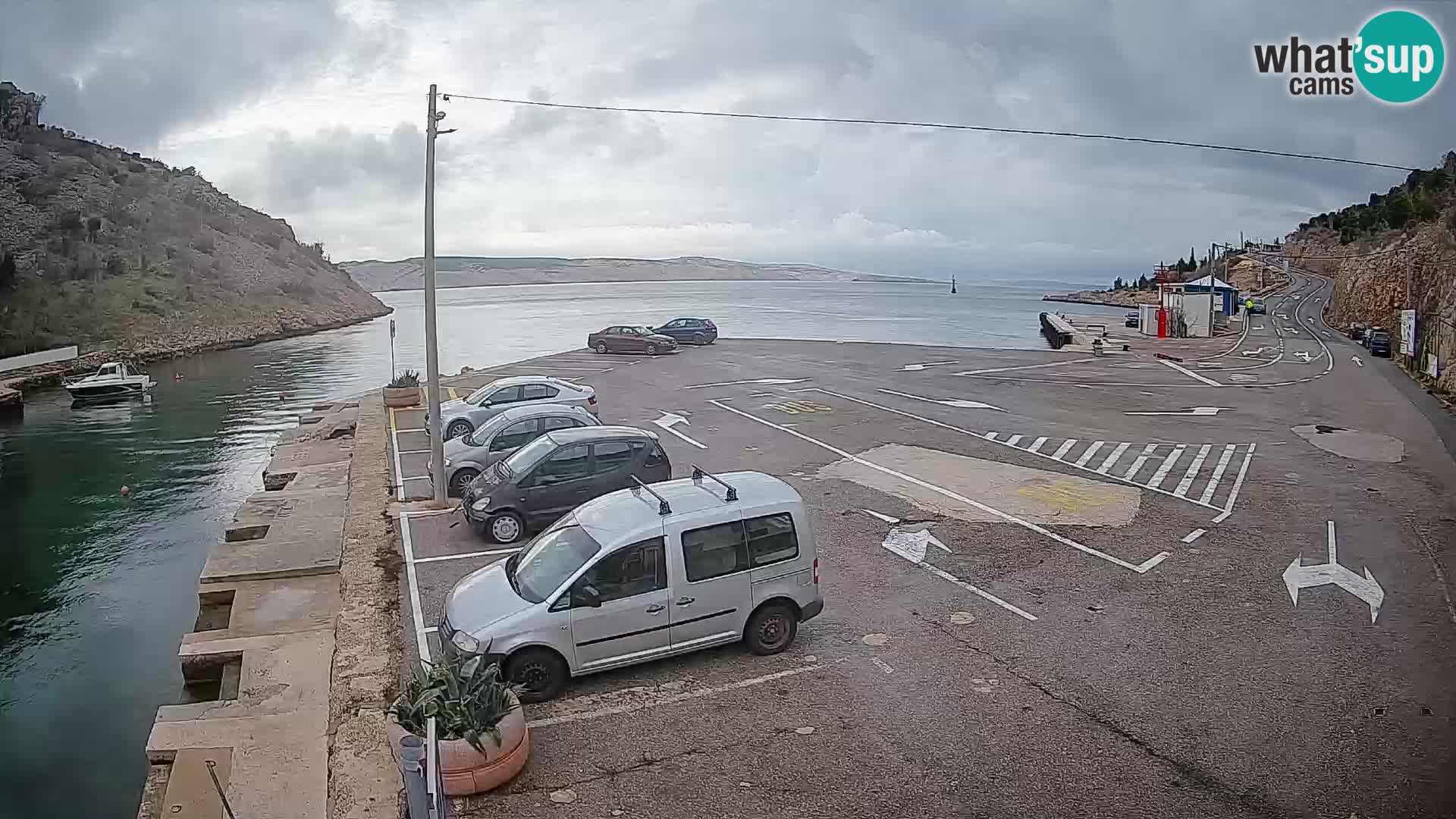 Webcam Fährhafen Prizna – zur Insel Pag